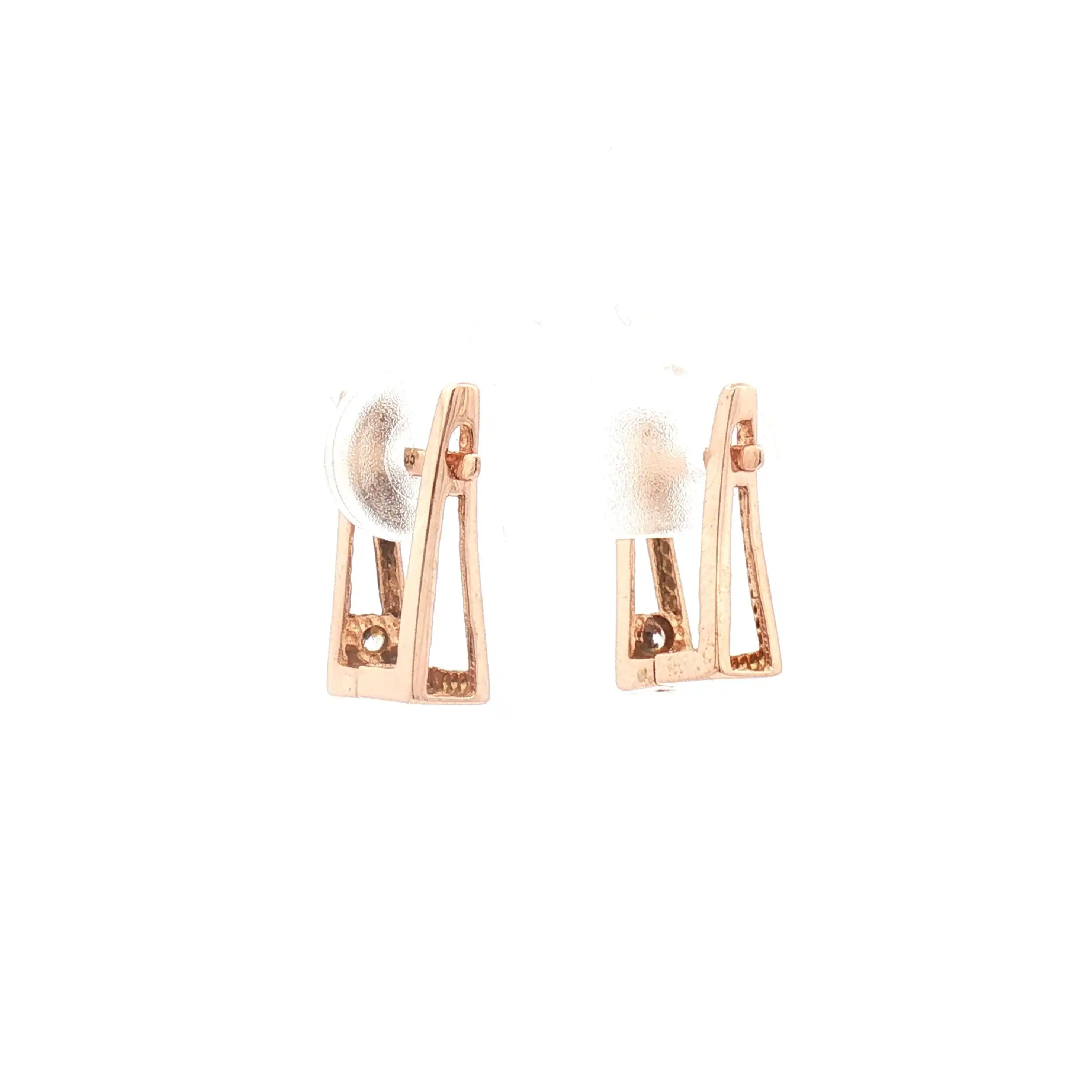 Ohrringe Rotgold mit Zirkonia Ohrringe Rotgold mit Zirkonia