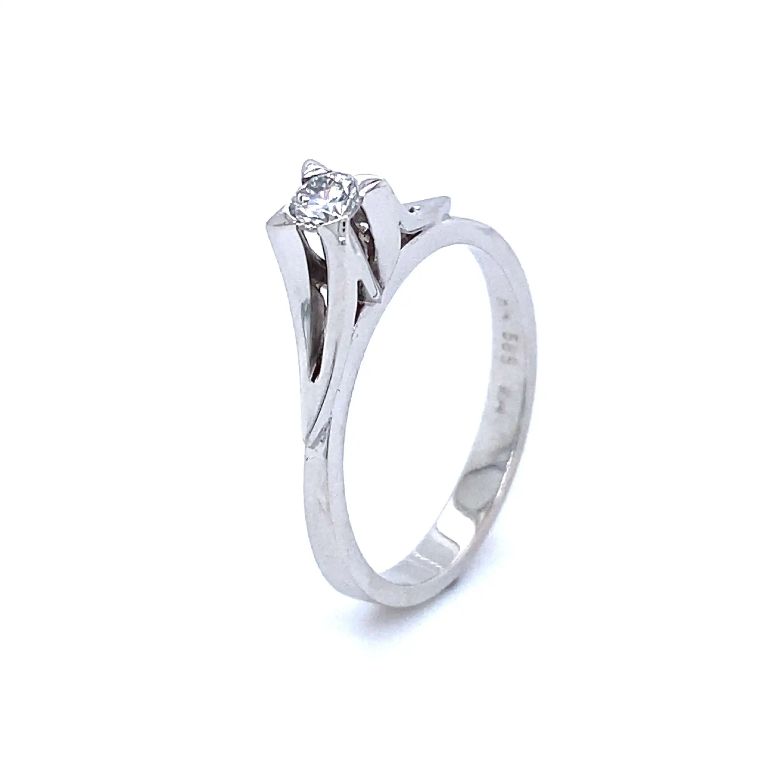 Ring Weißgold mit Solitär Brillant Ring Weißgold mit Solitär Brillant