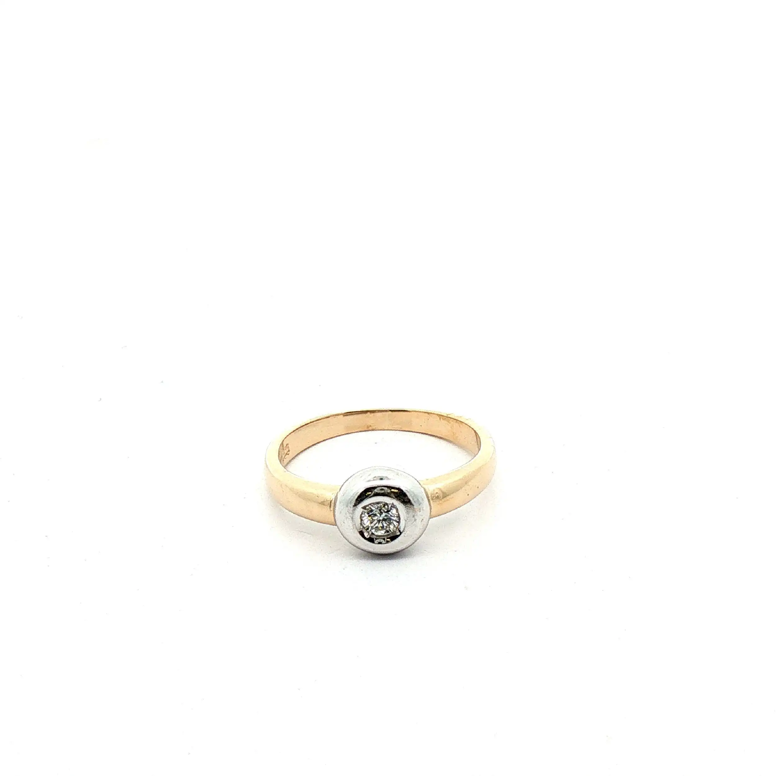 Ring Bicolor mit Brillant