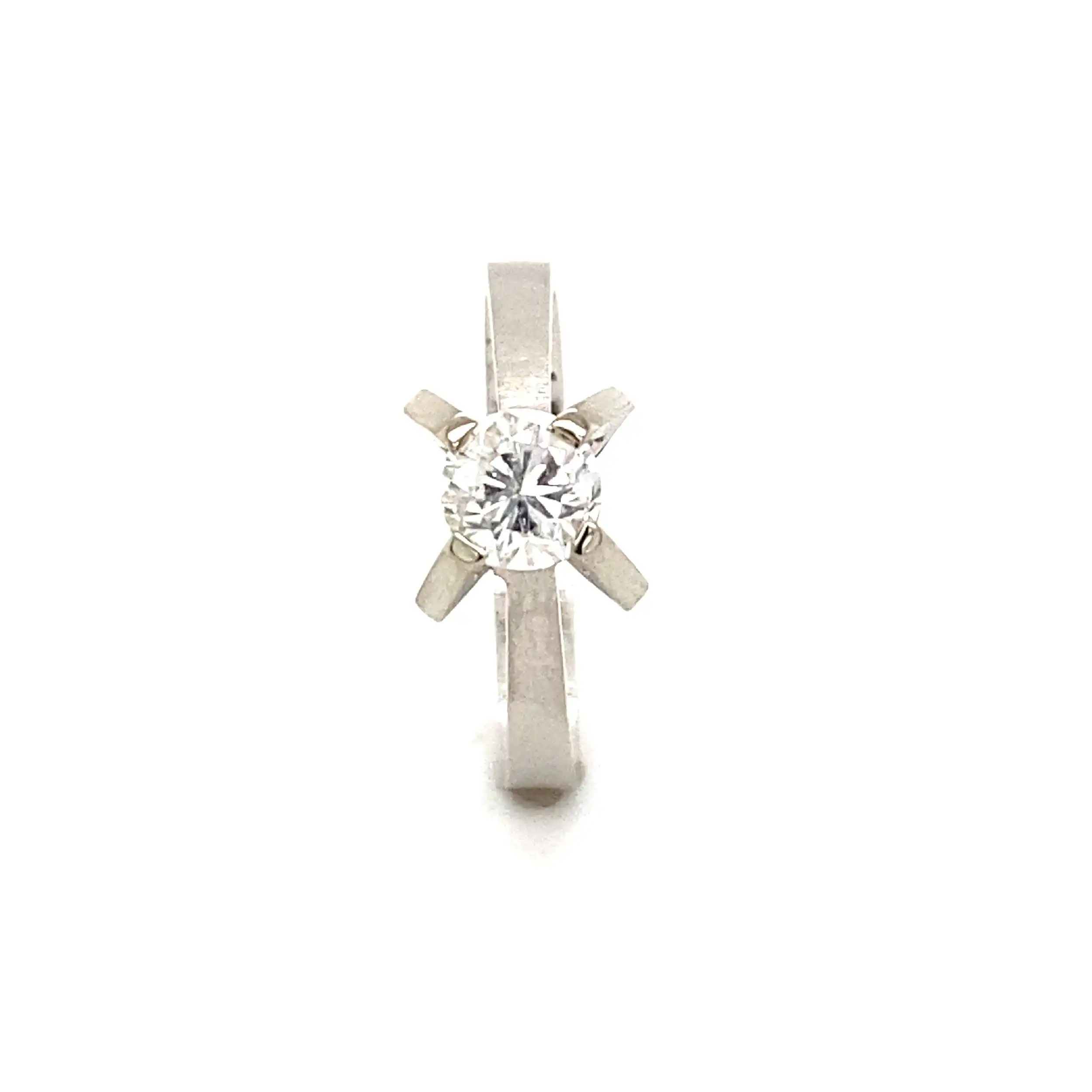 Ring Weißgold mit Brillant Ring Weißgold mit Brillant
