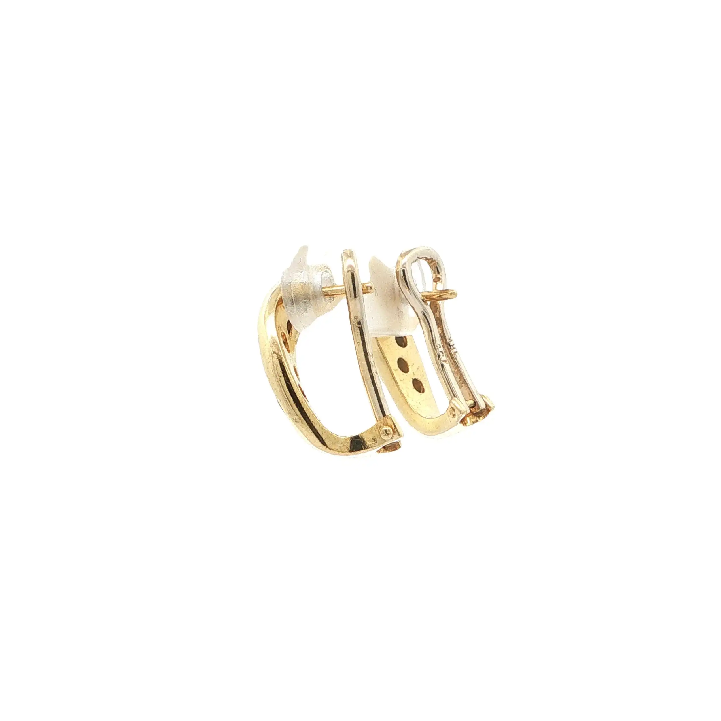 Ohrstecker/ Clipp Gelbgold mit Fancy-Diamonds