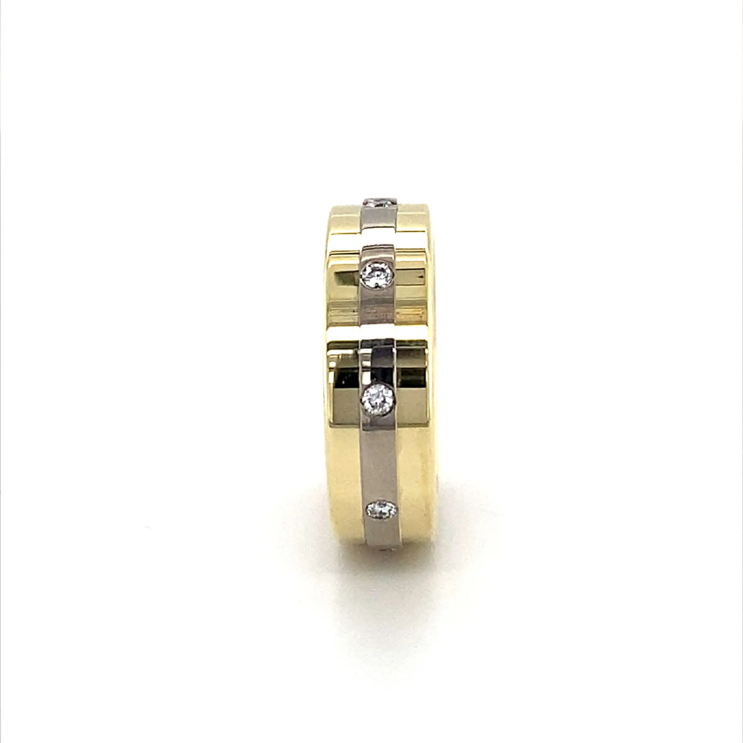 Ring Bicolor mit Brillanten mit 0,18ct graviert Ring Bicolor mit Brillanten mit 0,18ct graviert