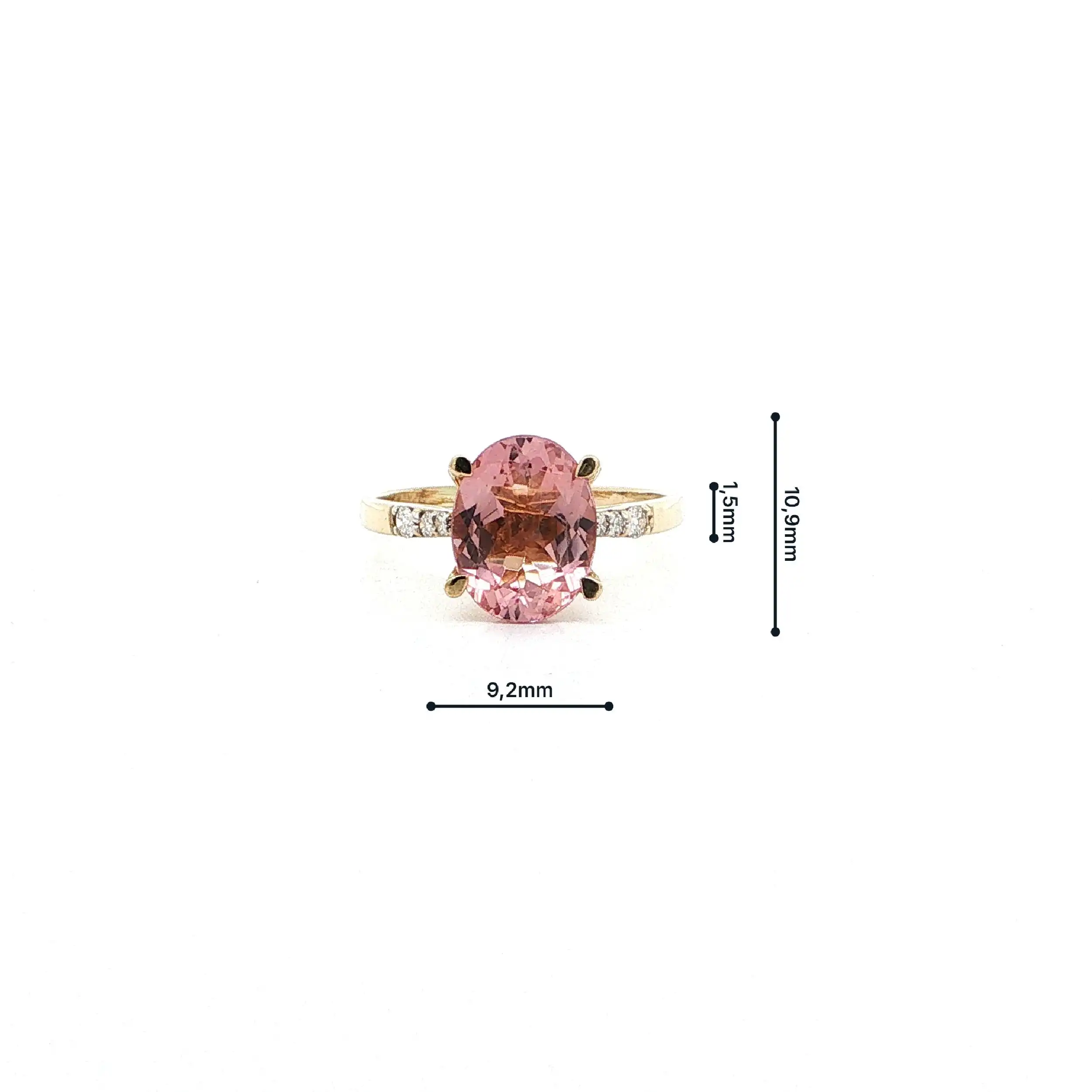 Ring mit rosa Turmalin & Brillanten Ring mit rosa Turmalin & Brillanten