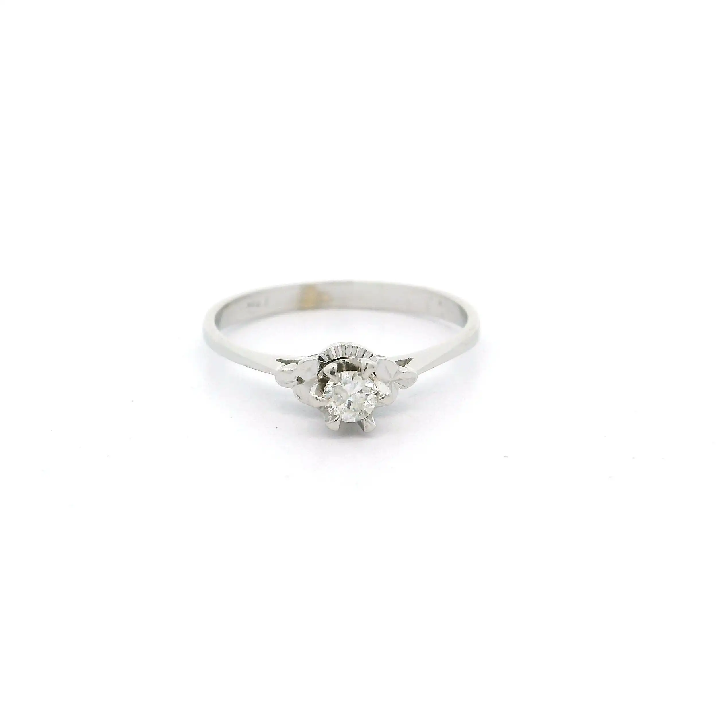 Ring Weißgold mit Brillant Ring Weißgold mit Brillant