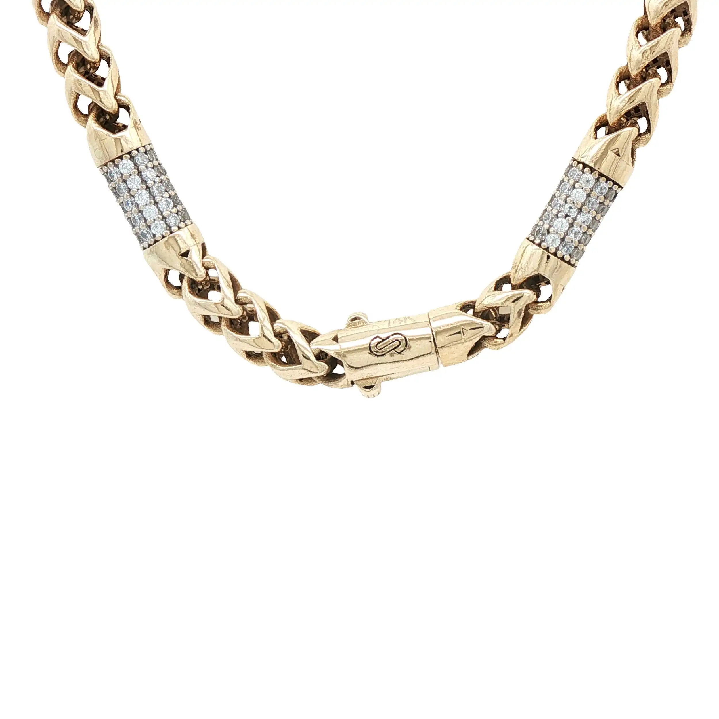 Kette Bicolor mit Zirkonia Kette Bicolor mit Zirkonia