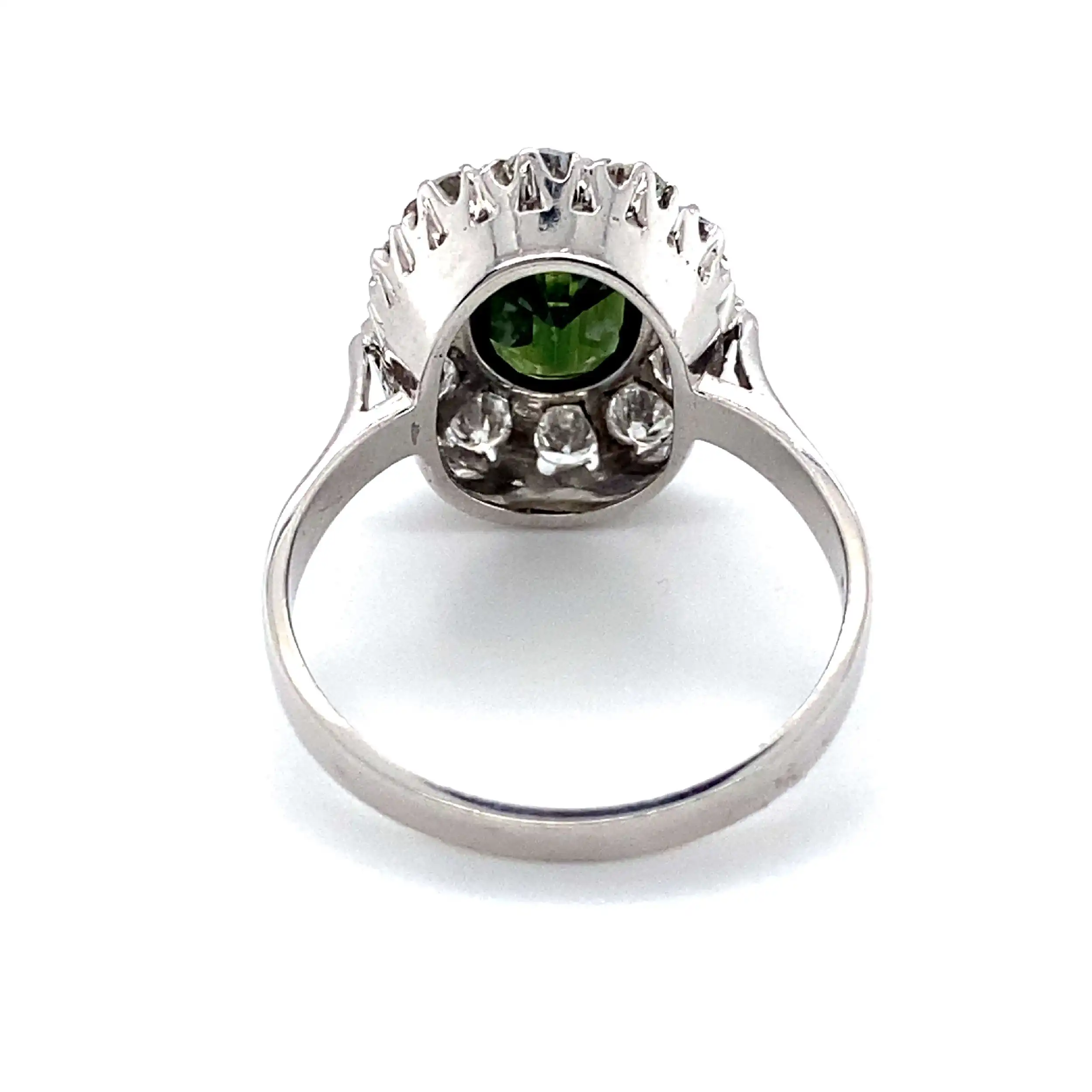 Ring Weißgold mit Turmalin und Brillanten Ring Weißgold mit Turmalin und Brillanten