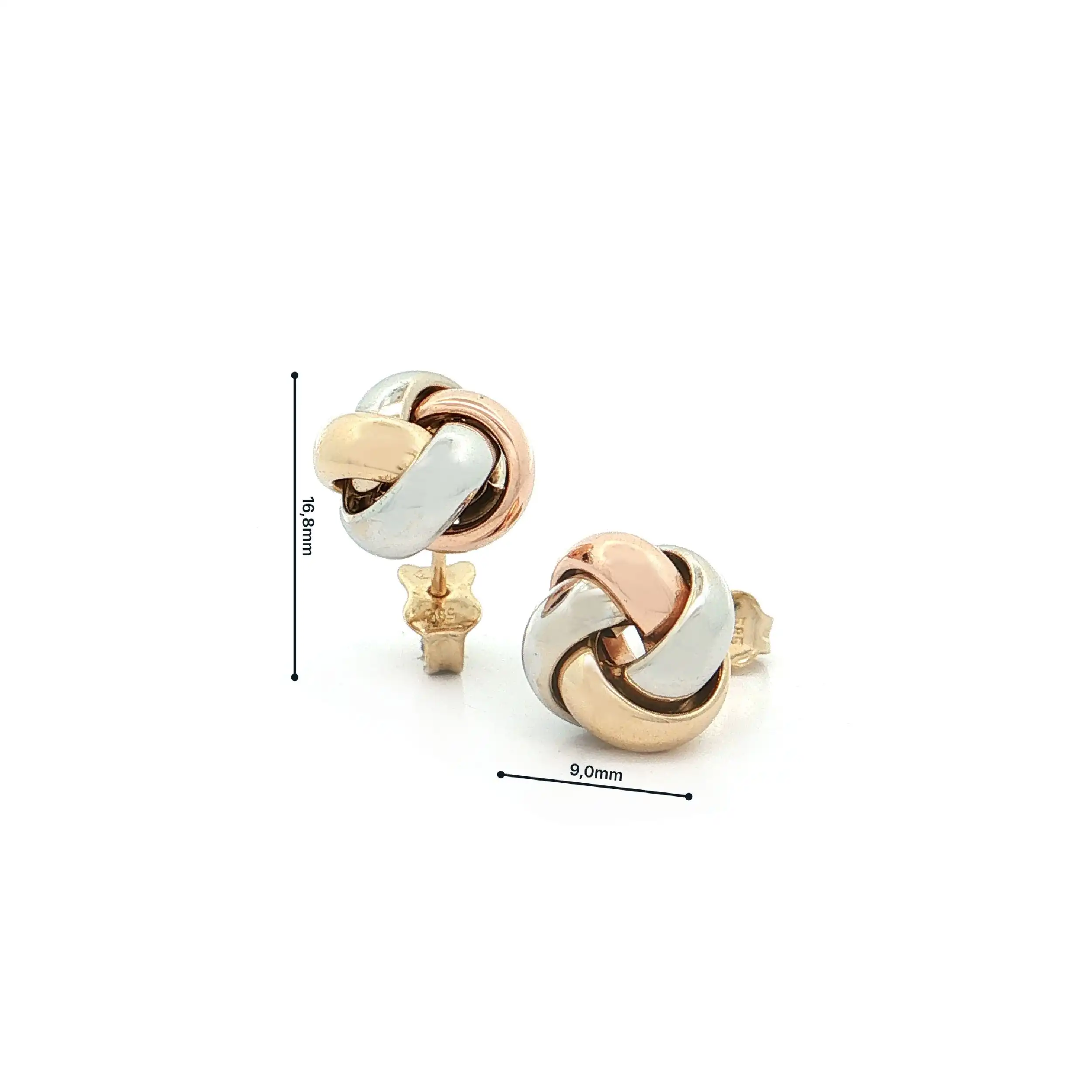 Ohrstecker Tricolor "Knoten"