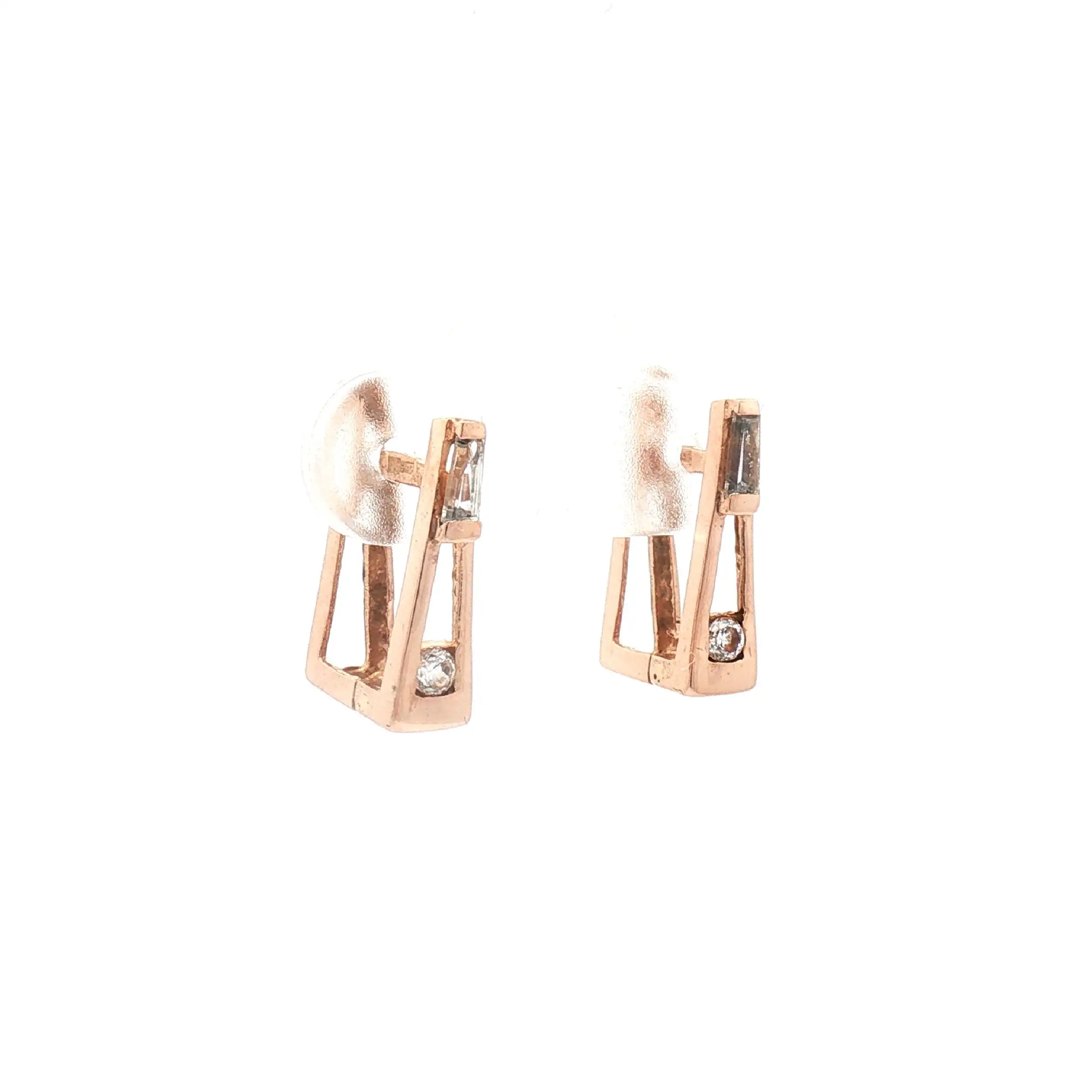 Ohrringe Rotgold mit Zirkonia Ohrringe Rotgold mit Zirkonia