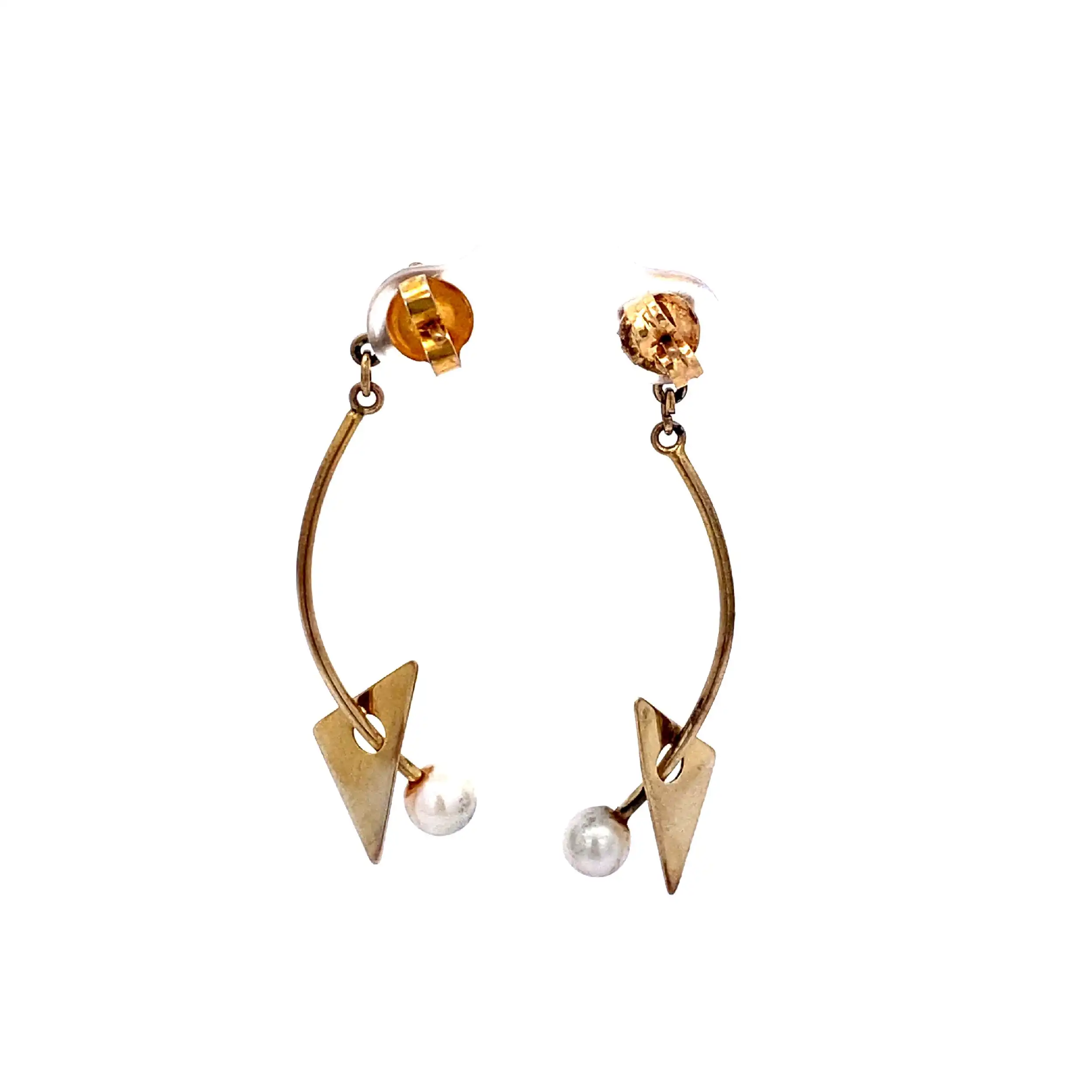 Ohrstecker Gelbgold mit Perlen