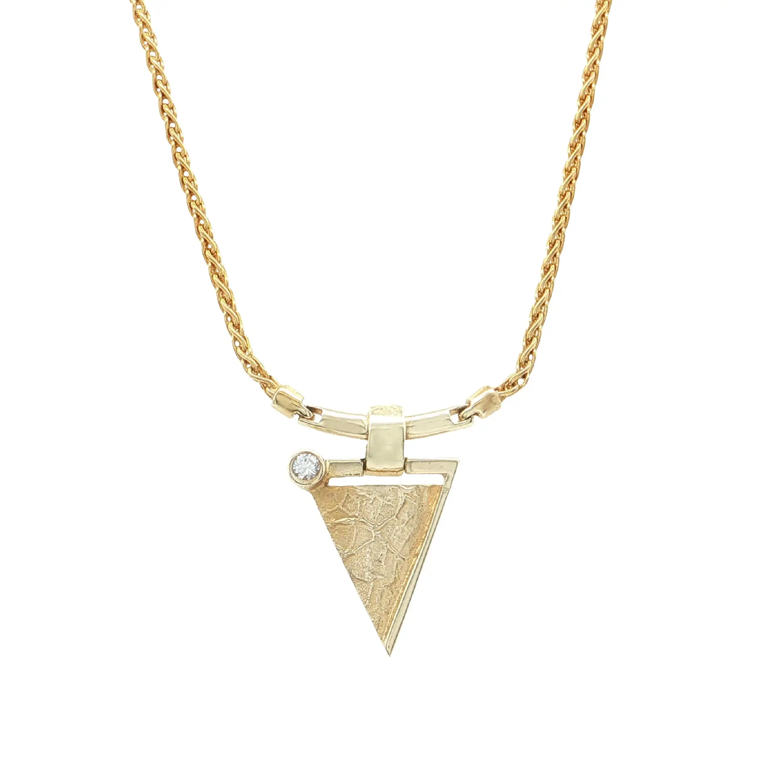 Kette Gelbgold mit Anhänger mit Zirkonia Kette Gelbgold mit Anhänger mit Zirkonia