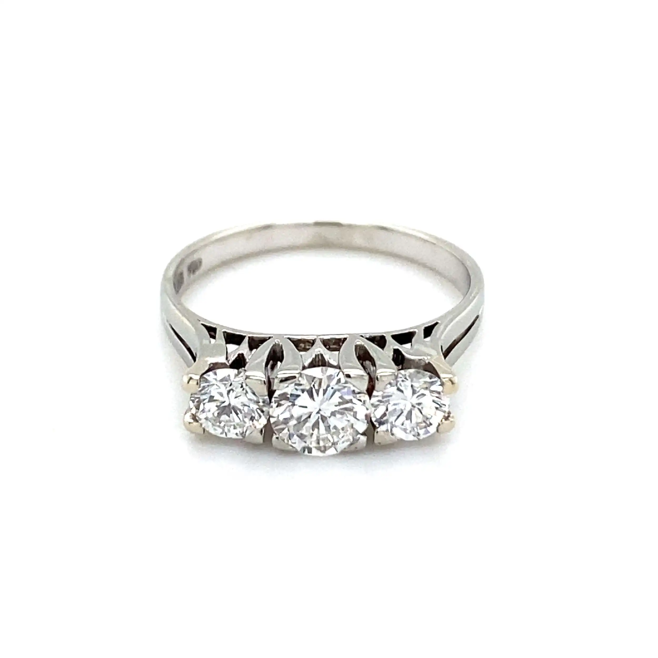 Ring Weißgold mit Brillant Solitären Ring Weißgold mit Brillant Solitären