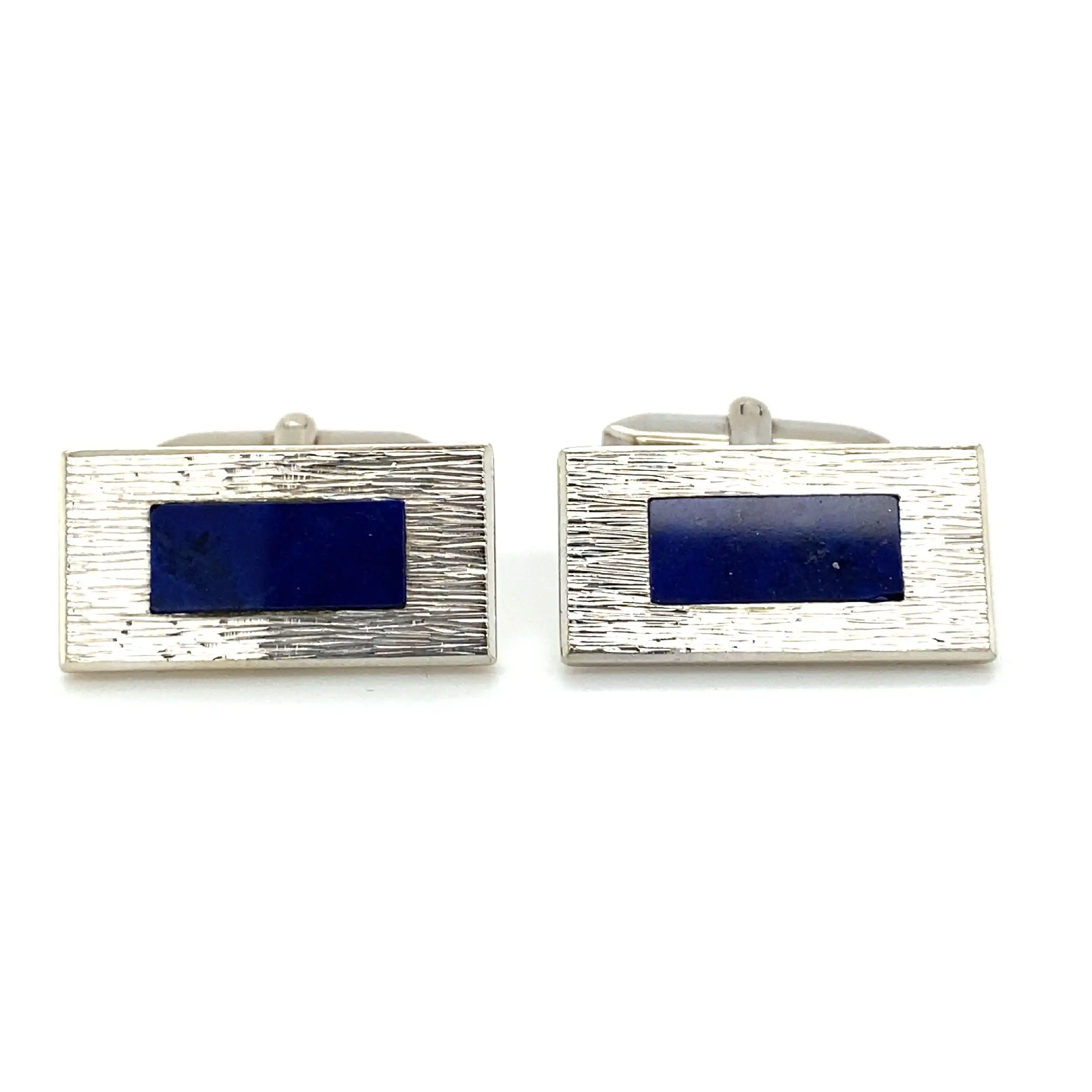 P. Manschettenknöpfe Weißgold mit Lapislazuli P. Manschettenknöpfe Weißgold mit Lapislazuli