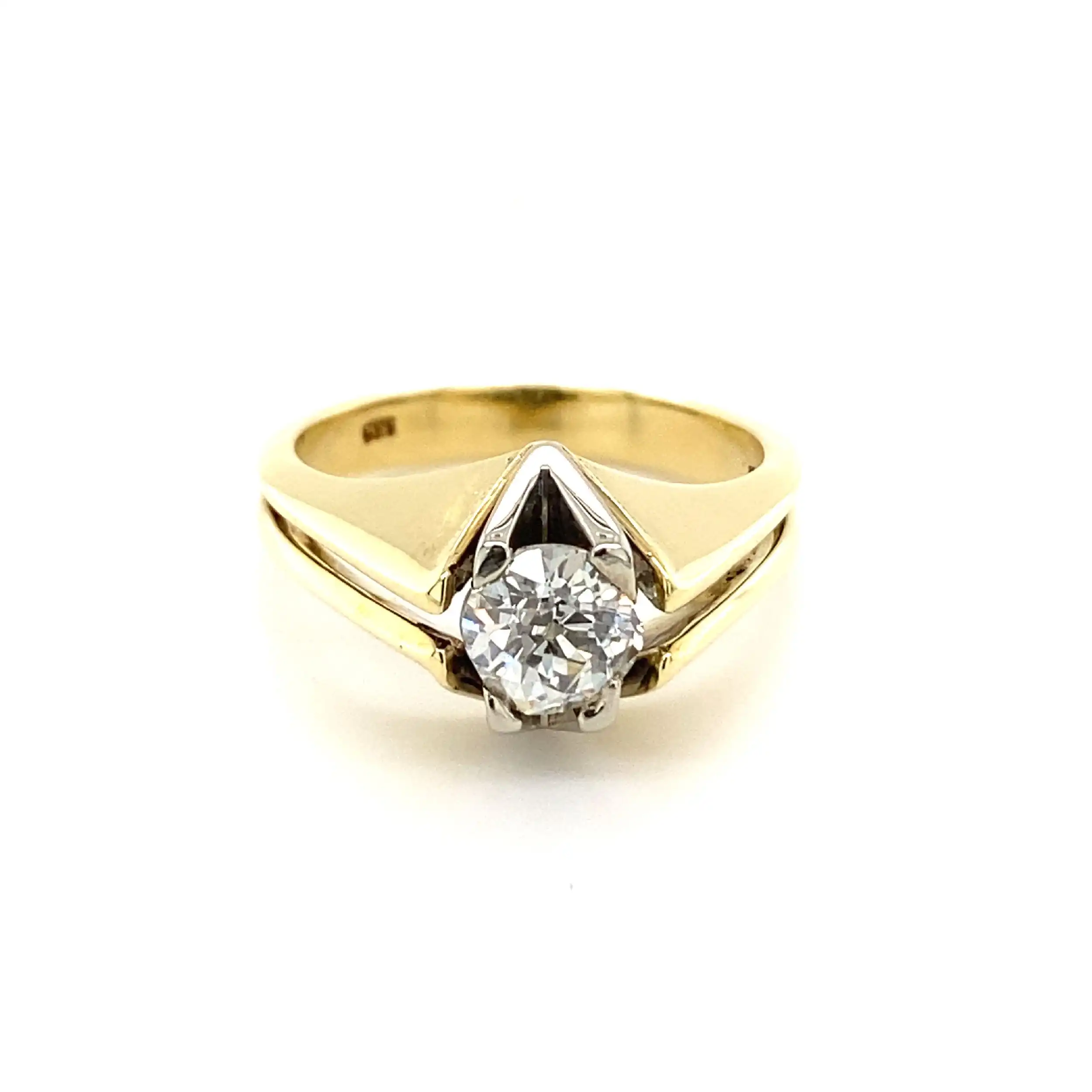 Ring Bicolor mit Altschliff-Brillant
