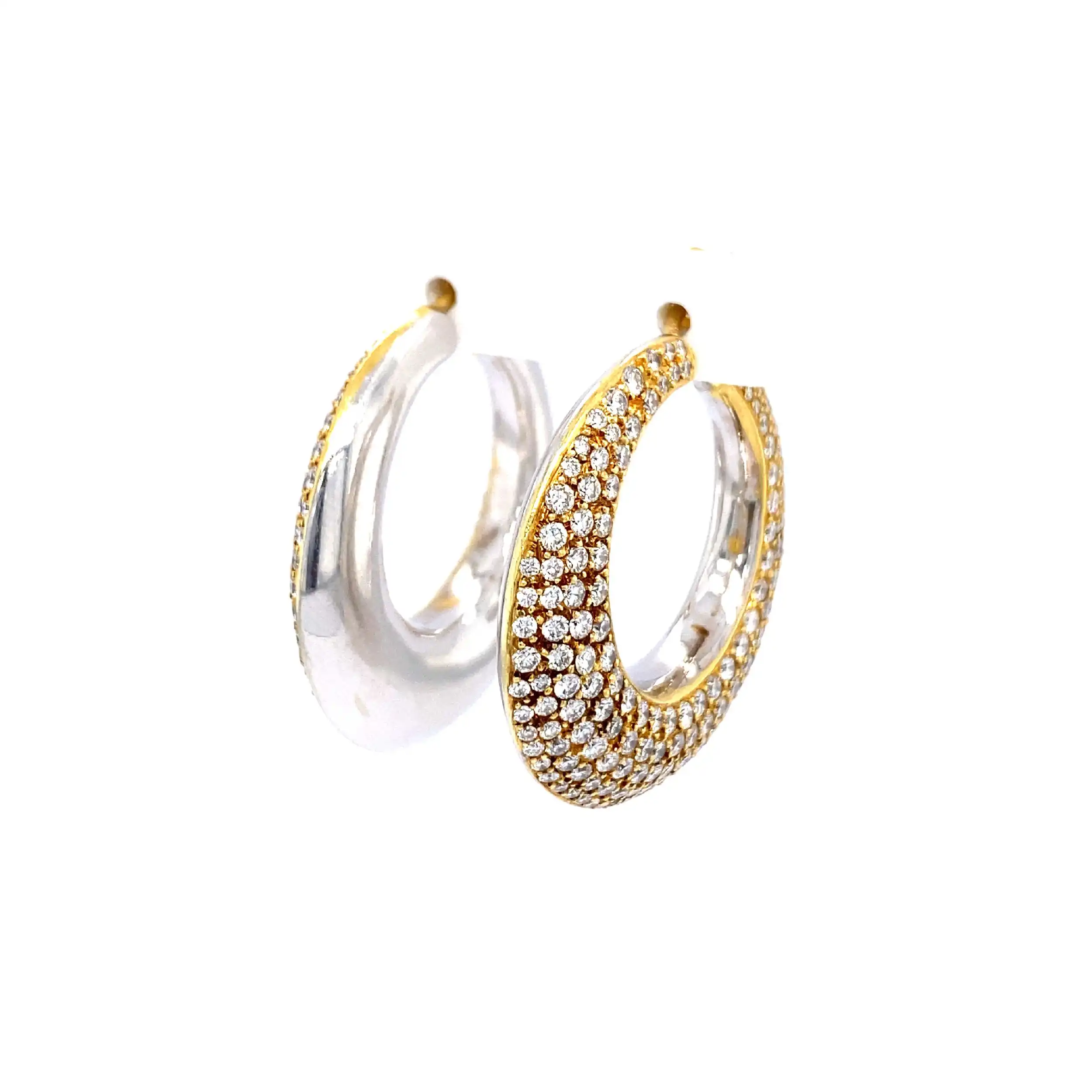 Creolen Bicolor mit Brillanten Creolen Bicolor mit Brillanten