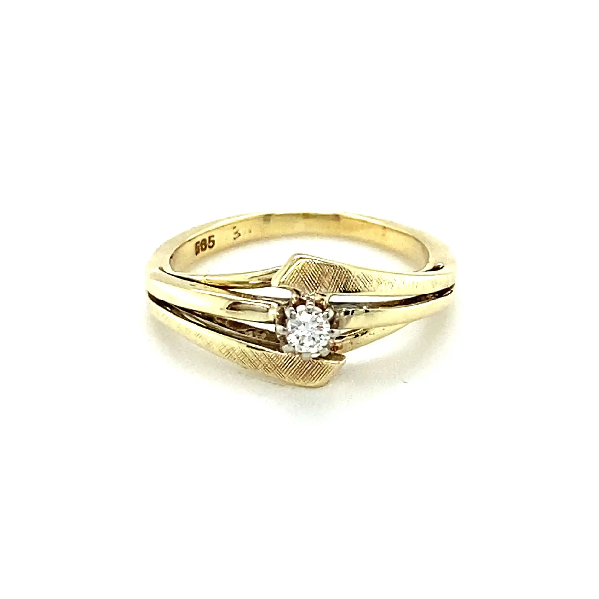 Ring Gelbgold mit Brillant Ring Gelbgold mit Brillant