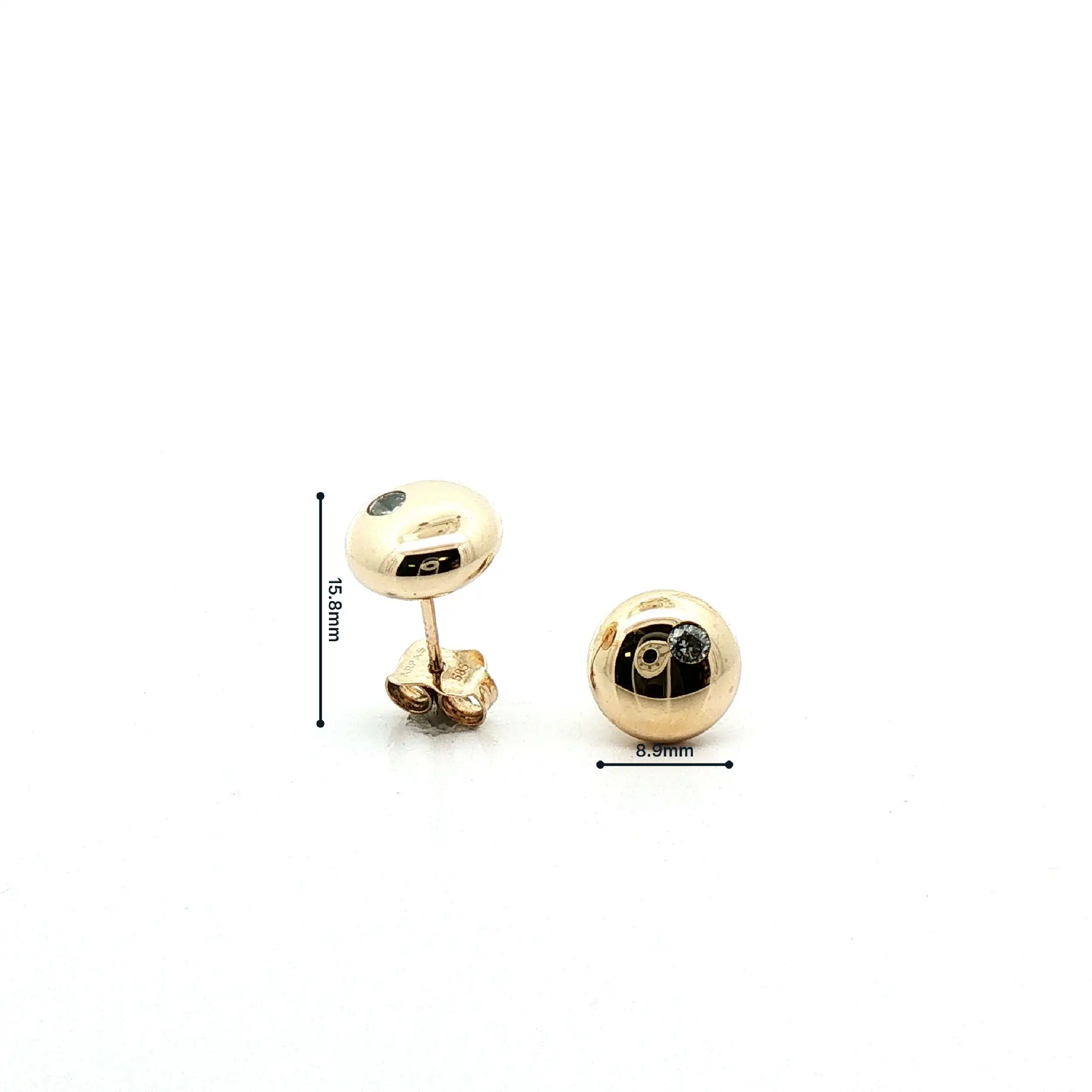Ohrstecker Gelbgold mit Zirkonia Ohrstecker Gelbgold mit Zirkonia