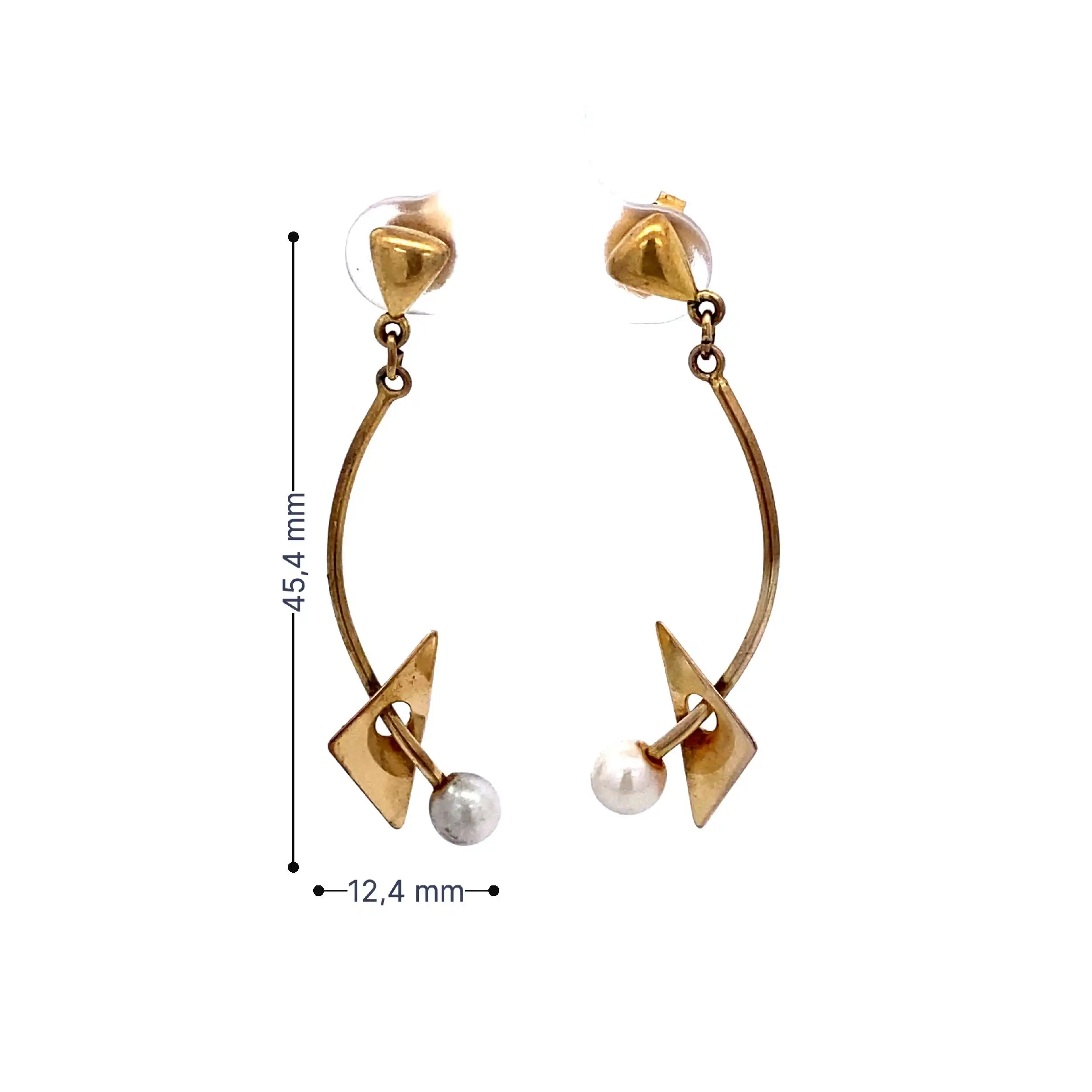Ohrstecker Gelbgold mit Perlen