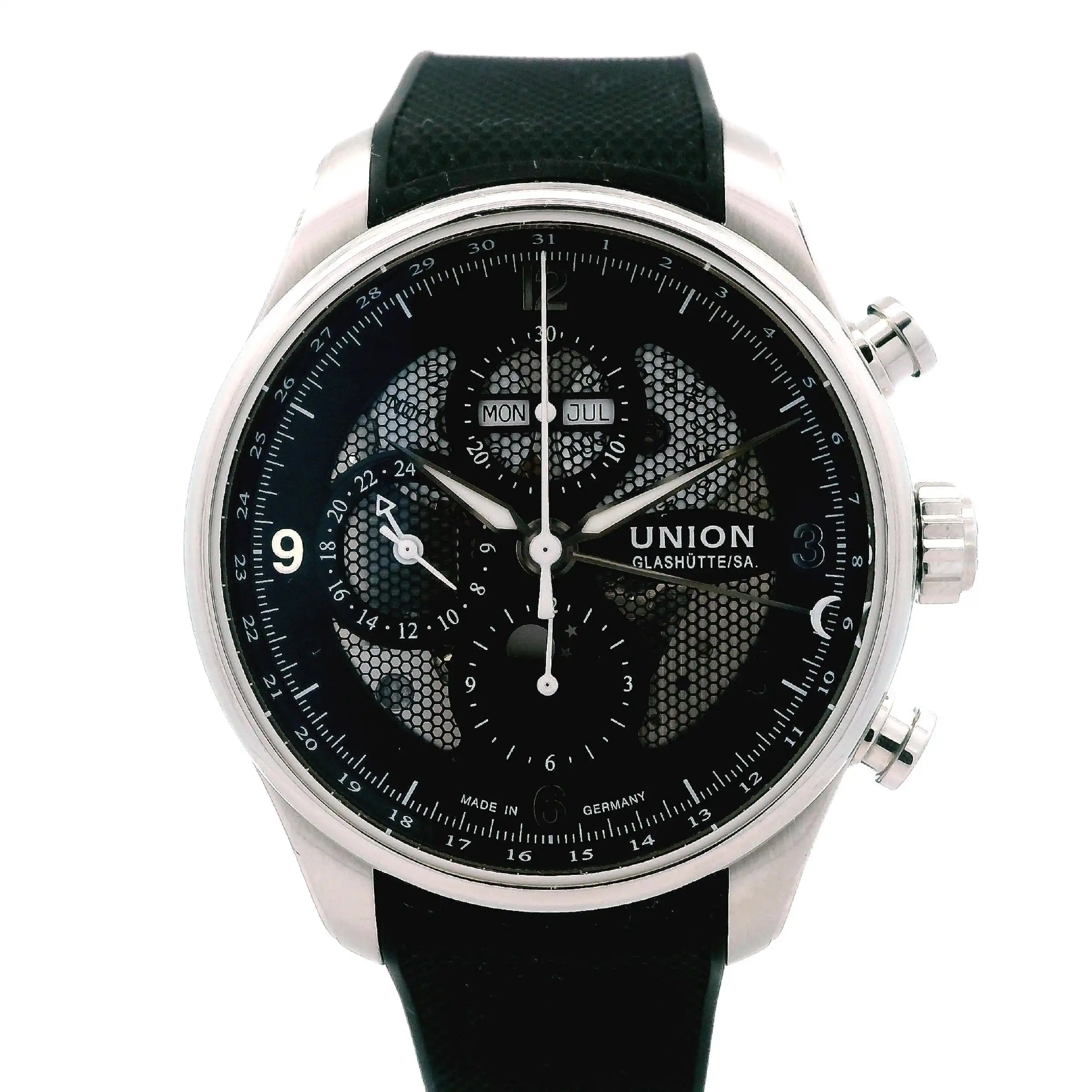 Herrenuhr Union Glashütte/SA. mit Kautschukband im Fullset