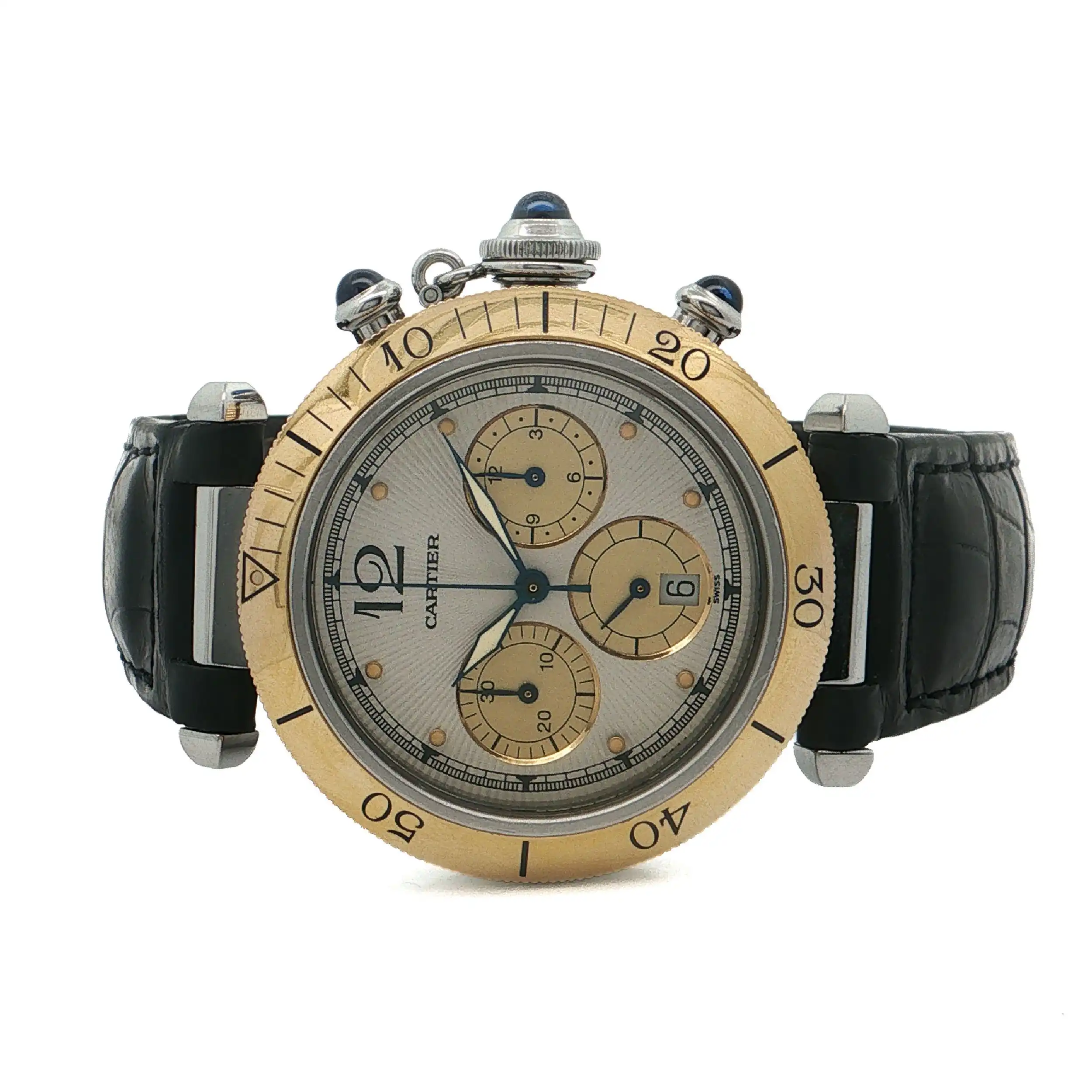 Herrenuhr Cartier Pasha Chronograph Quartz Ref.1032