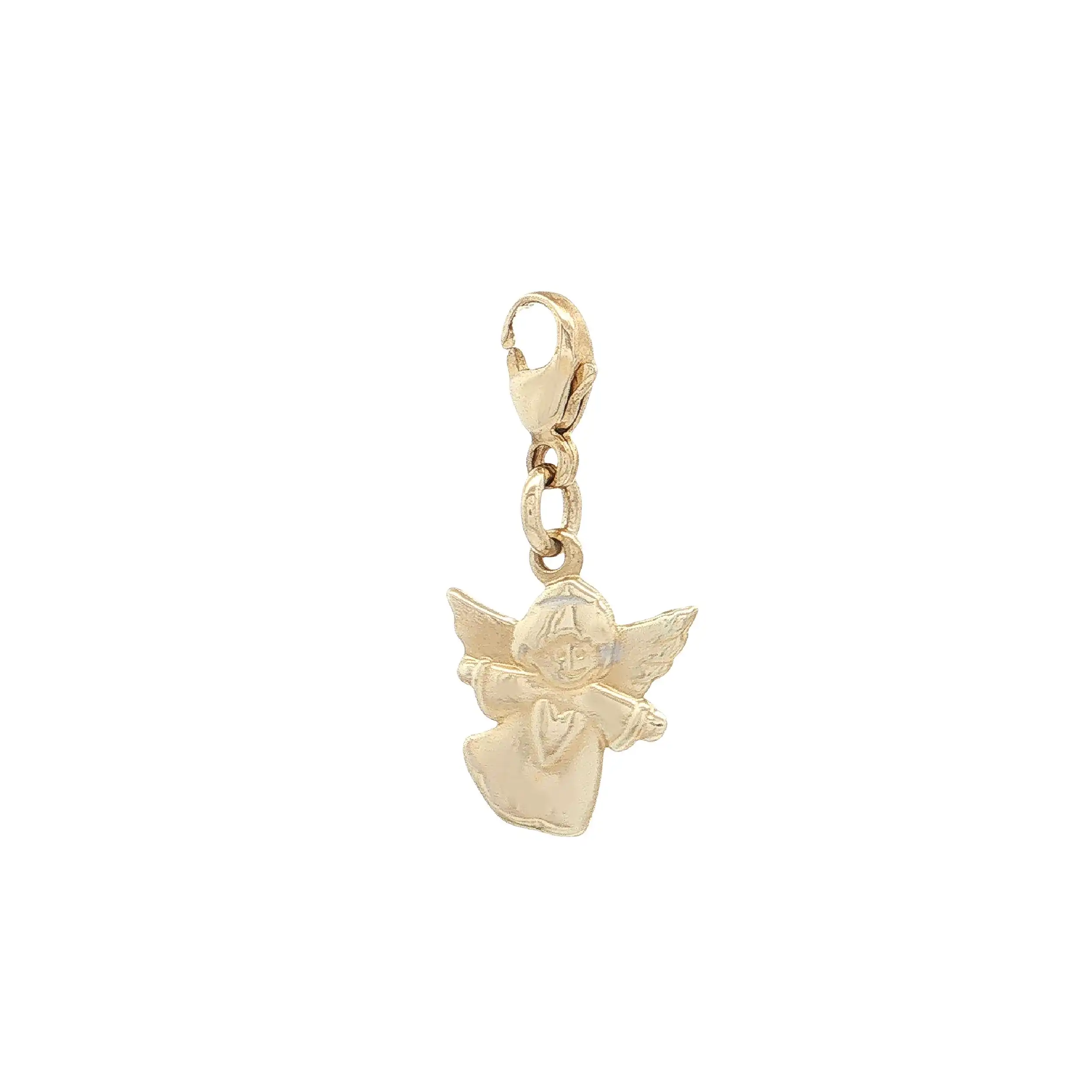 Anhänger / Charm mit Karabinerverschluss Gelbgold "Engelchen"