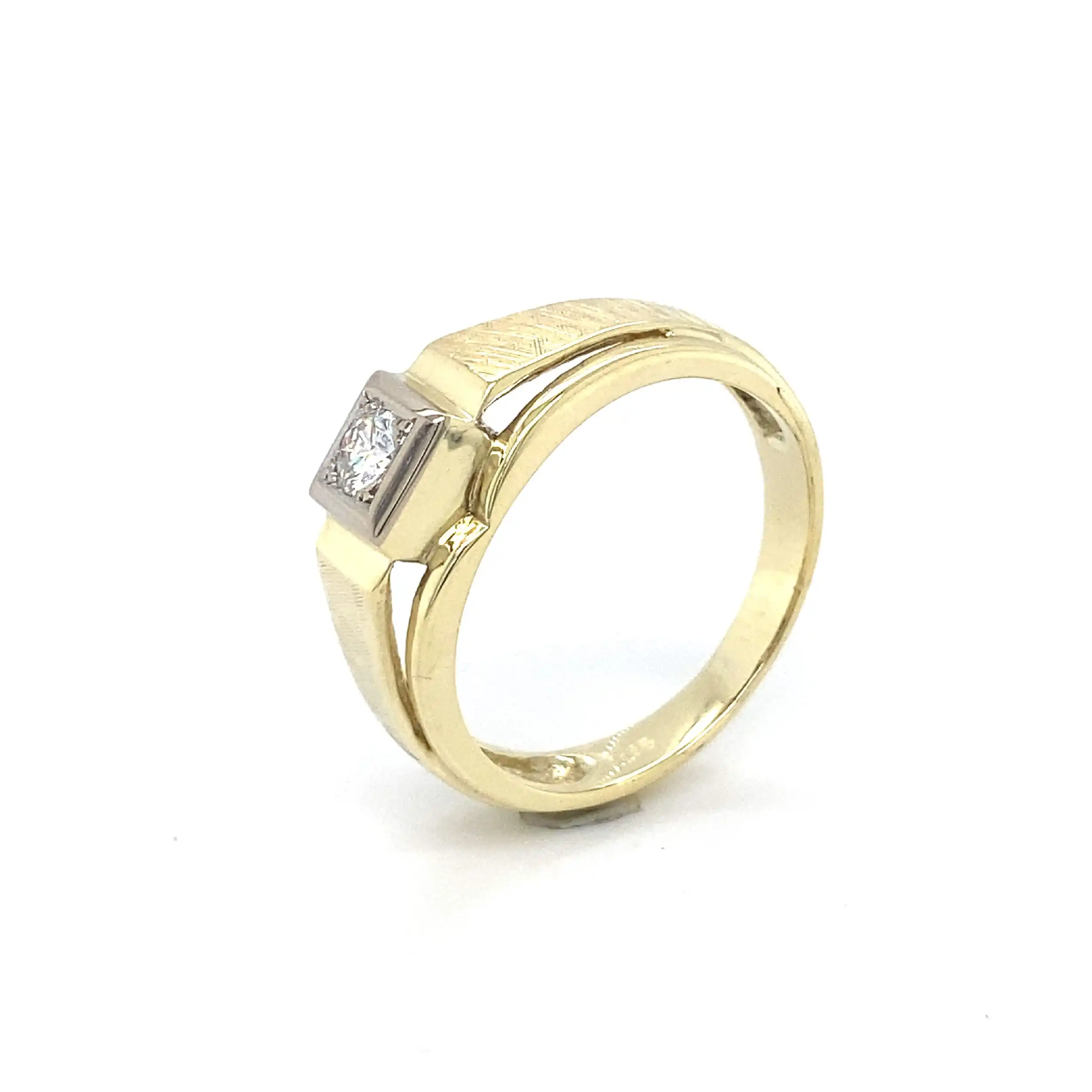 Herrenring Bicolor mit Brillant Herrenring Bicolor mit Brillant
