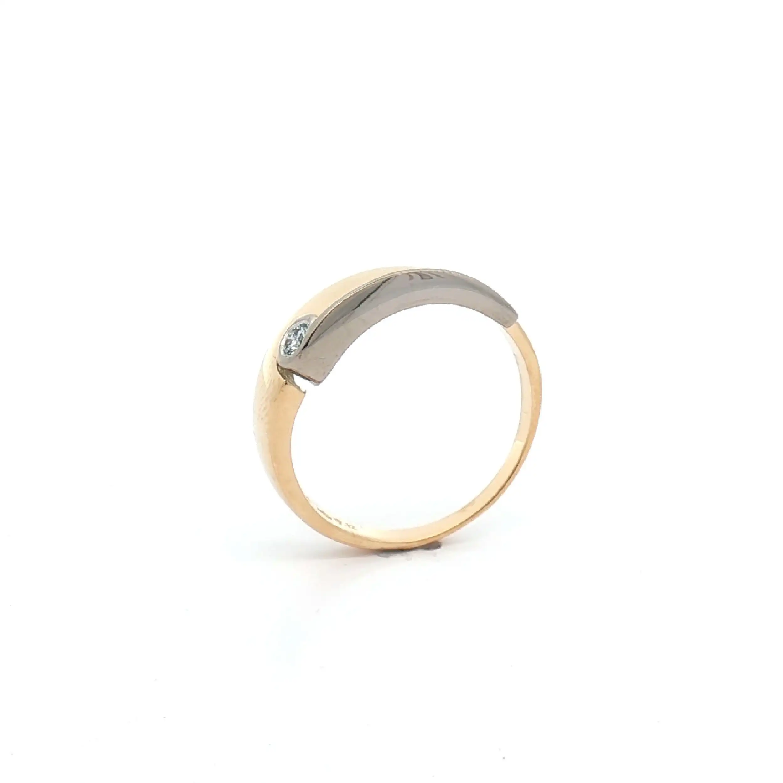 Ring Bicolor mit Brillant Ring Bicolor mit Brillant