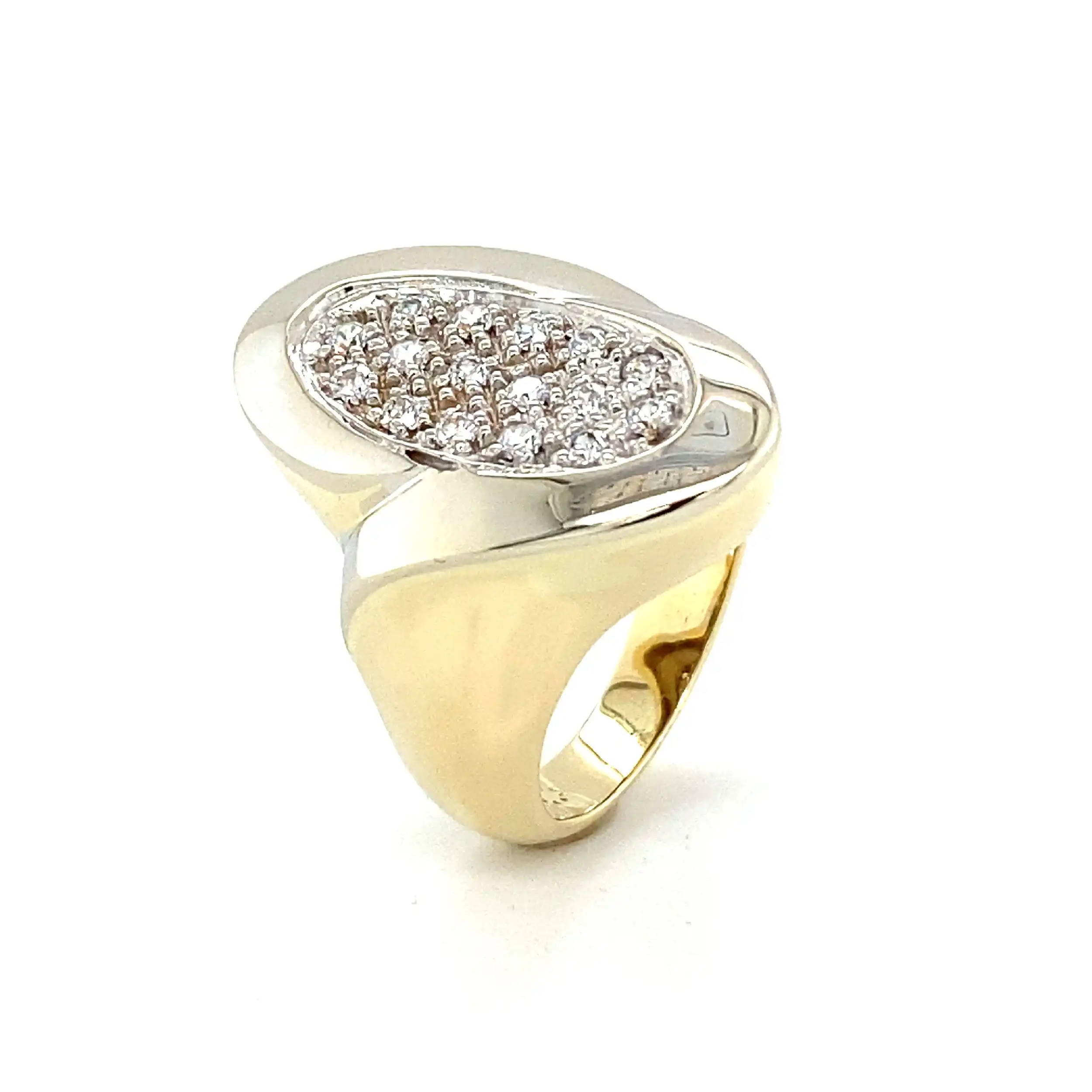 Ring Bicolor mit Zirkonia Ring Bicolor mit Zirkonia