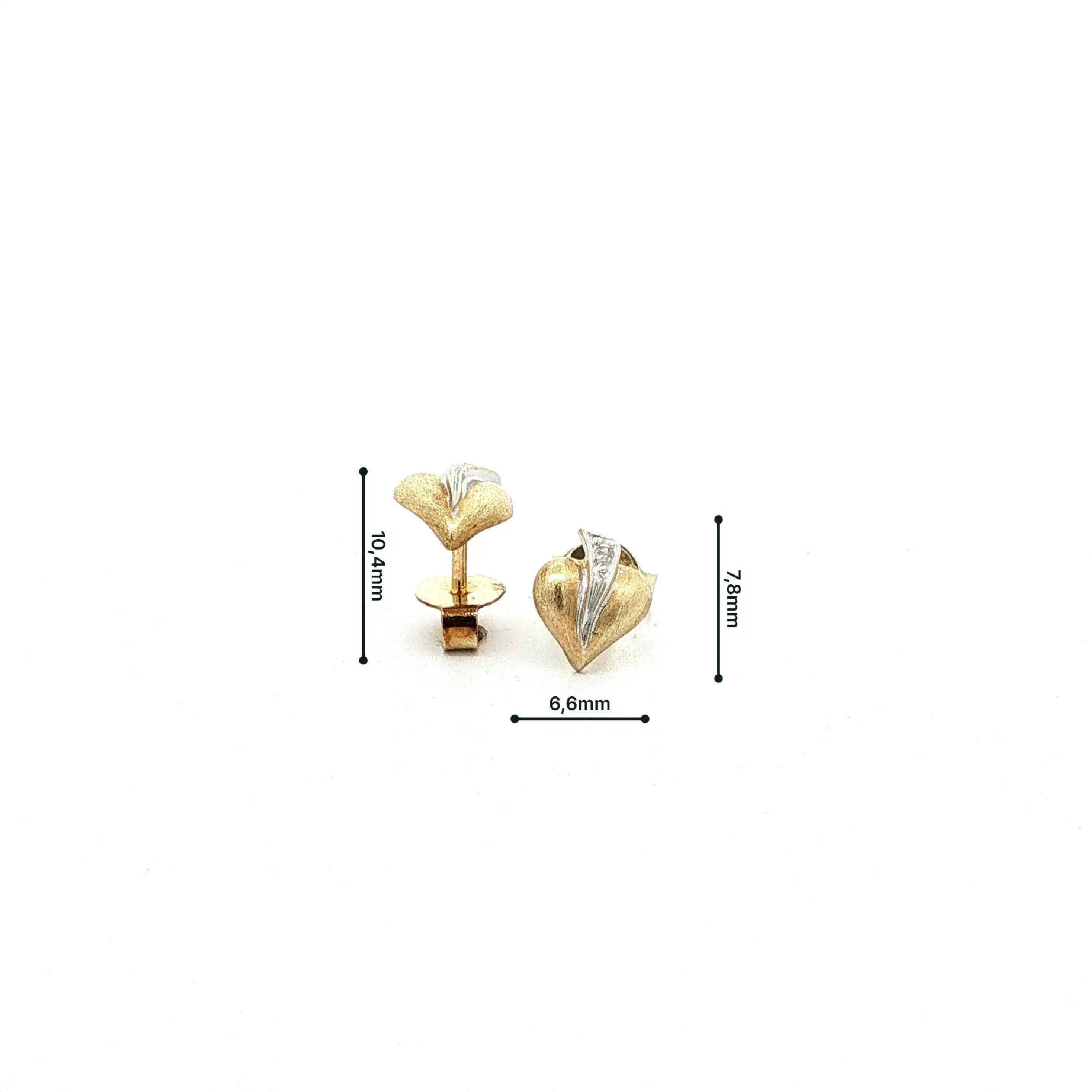 Ohrstecker Gelbgold mit Diamant, graviert mit 0,01ct. Ohrstecker Gelbgold mit Diamant, graviert mit 0,01ct.