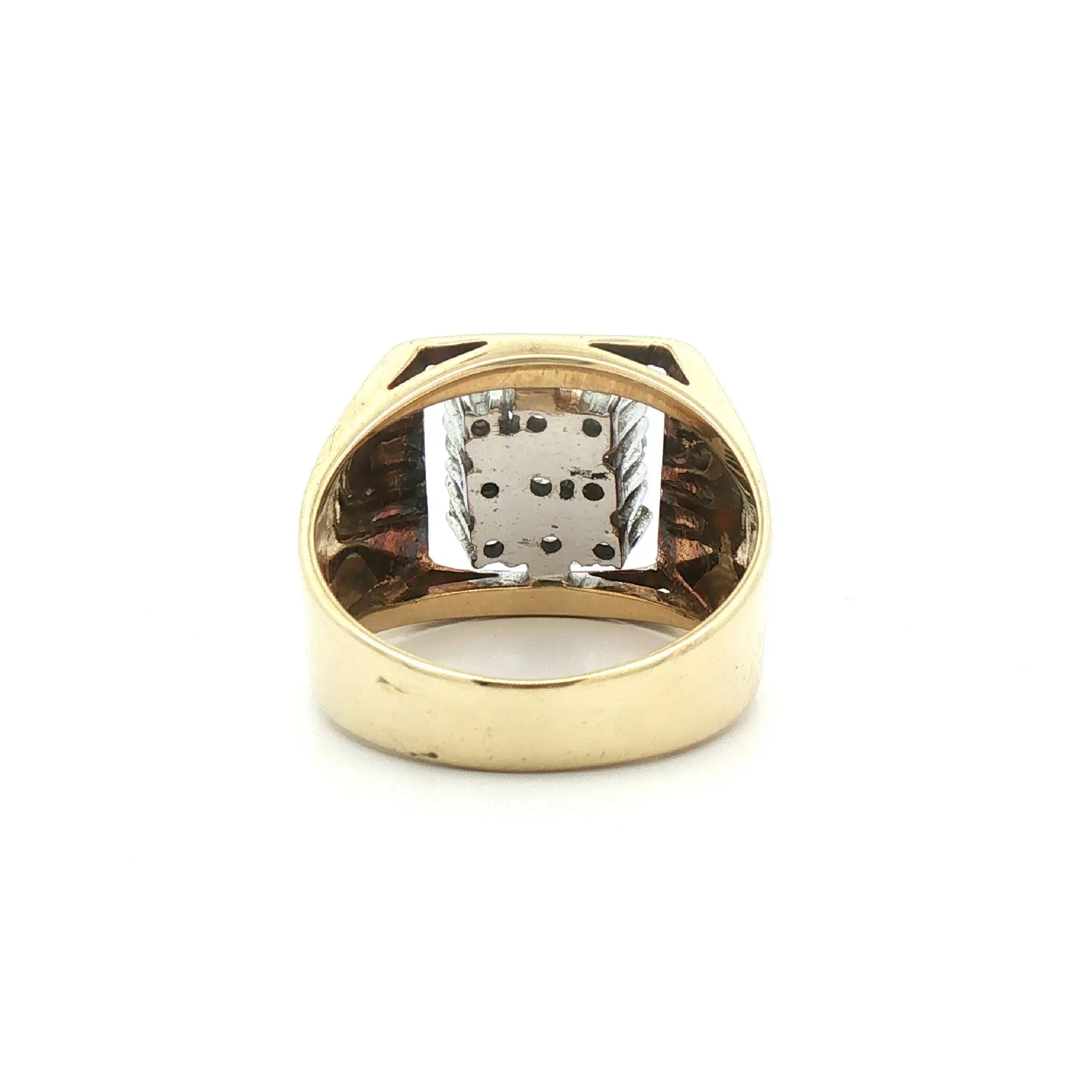 Ring Gelbgold mit Brillanten, graviert mit 0,80ct