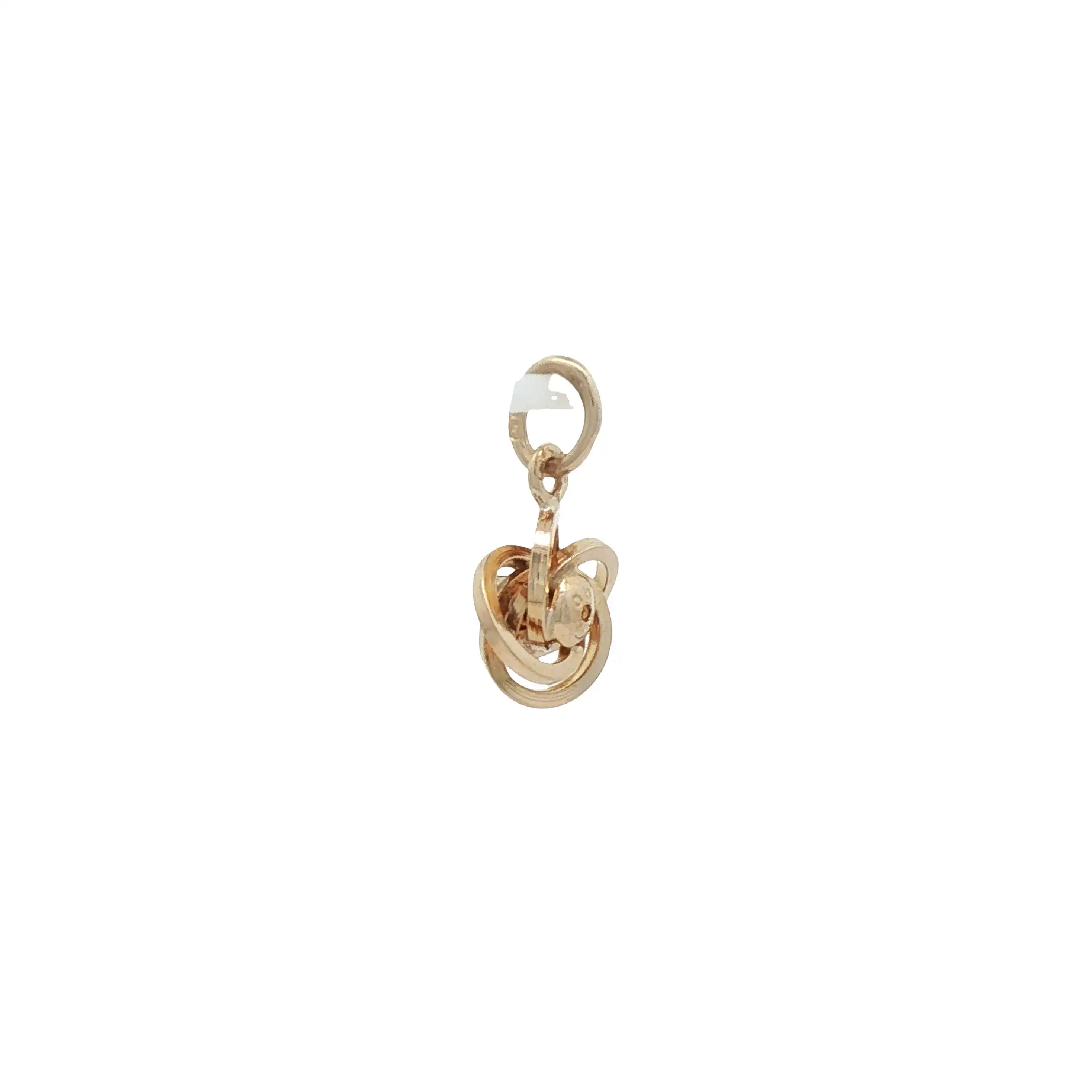 Anhänger Gelbgold Knoten mit Diamant Anhänger Gelbgold Knoten mit Diamant