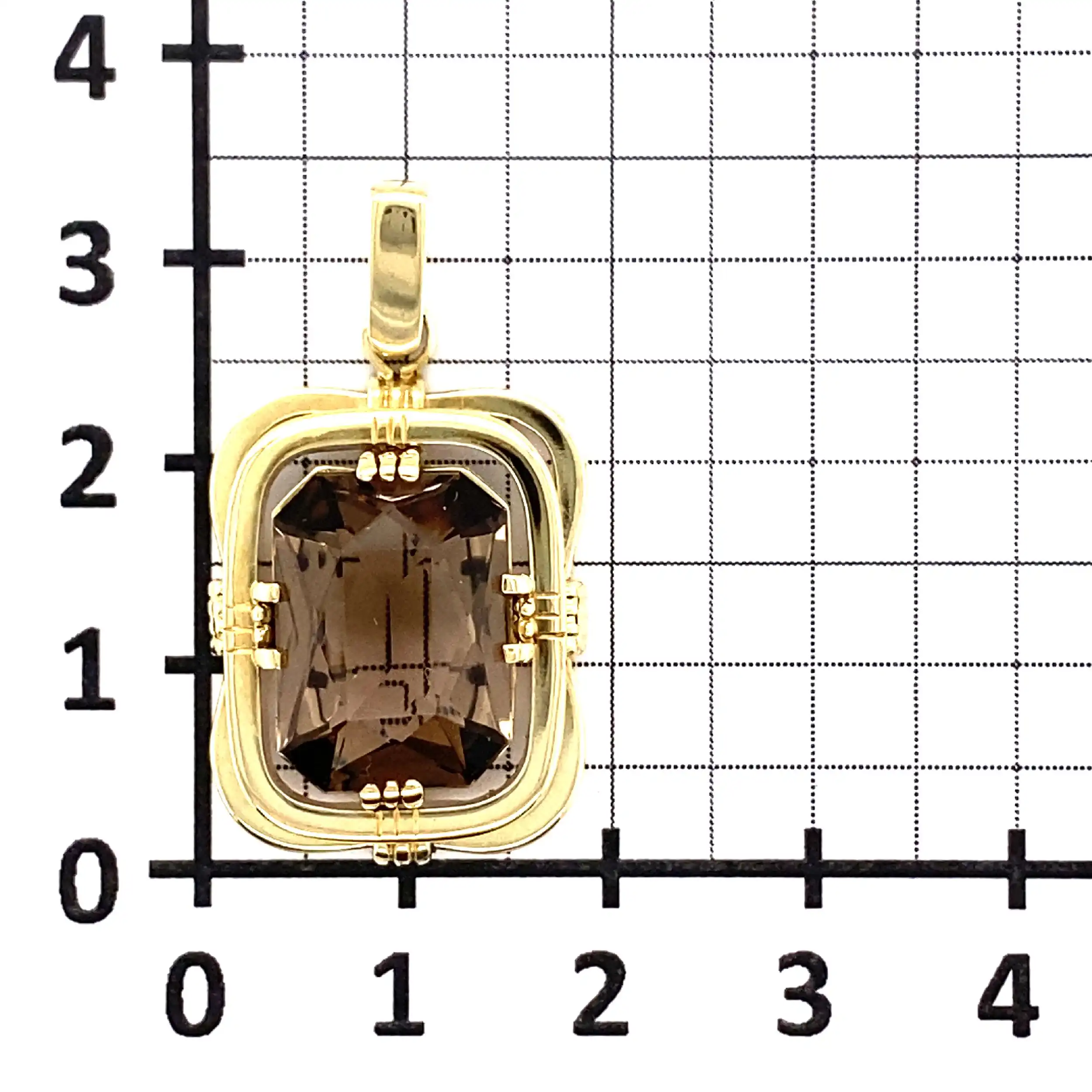 Anhänger Gelbgold mit Rauchquarz