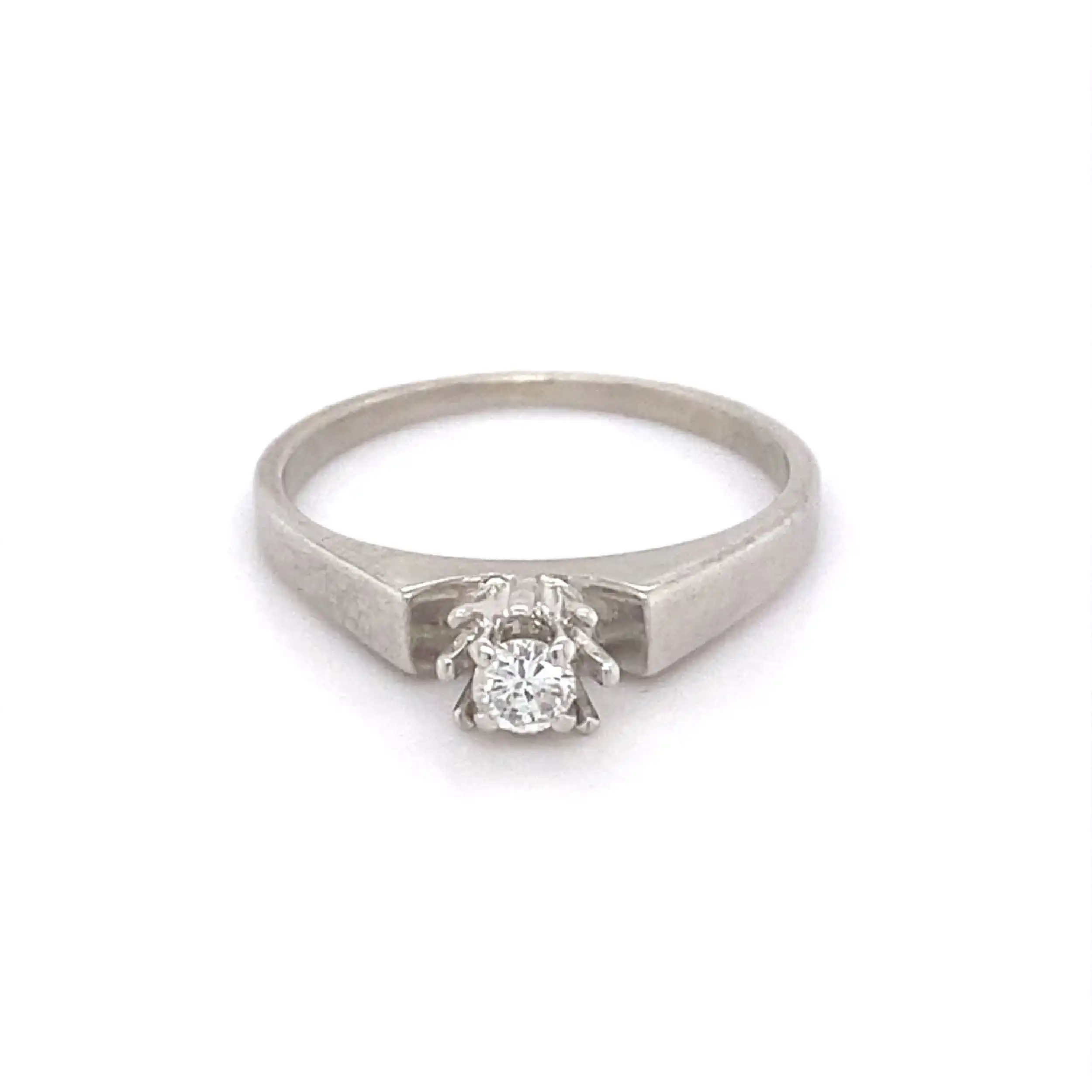 Ring Weißgold mit Brillant Ring Weißgold mit Brillant