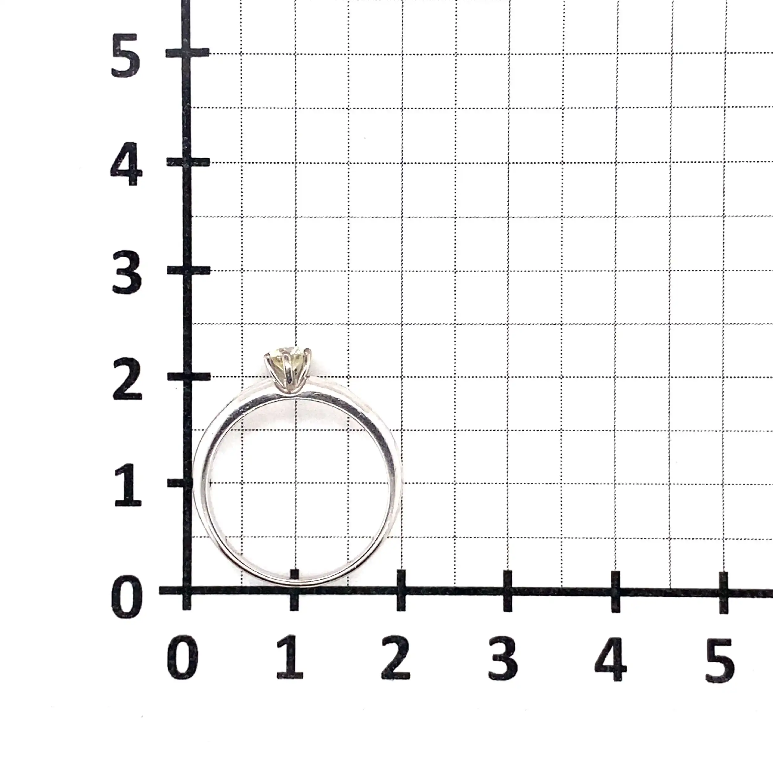 Ring Weißgold mit Brillant, graviert mit 0,25ct