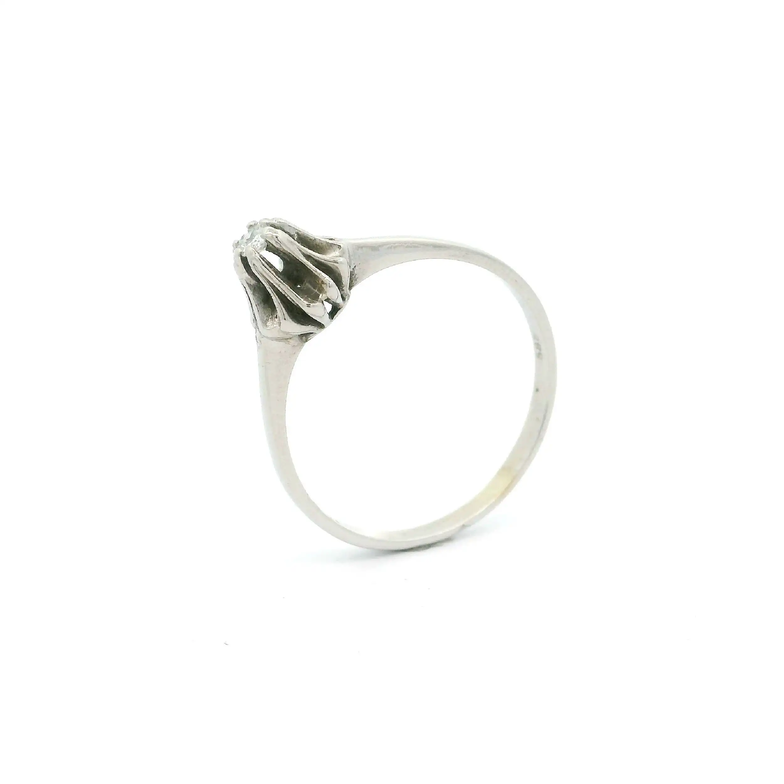 Ring Weißgold mit Brillant Ring Weißgold mit Brillant