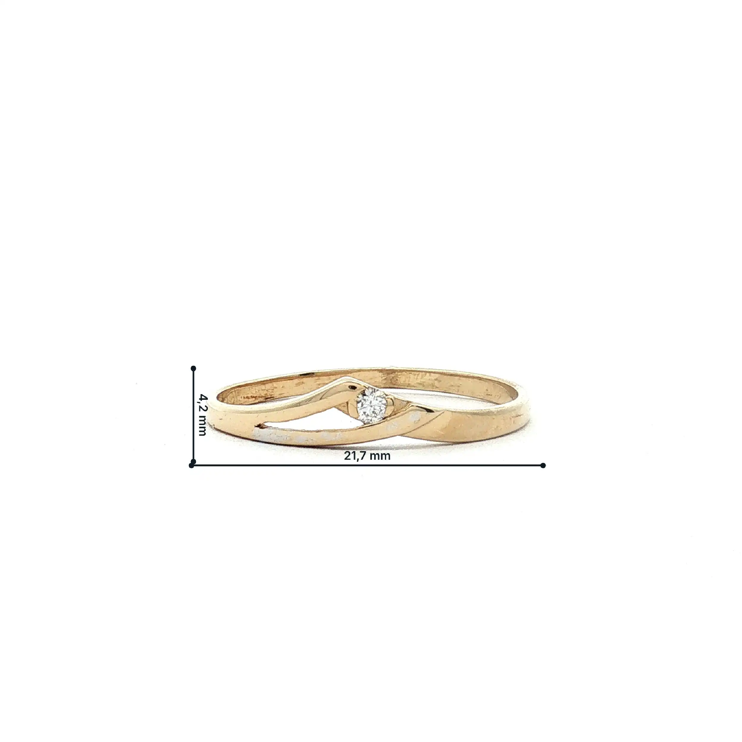 Ring Gelbgold mit Brillant Solitär Ring Gelbgold mit Brillant Solitär