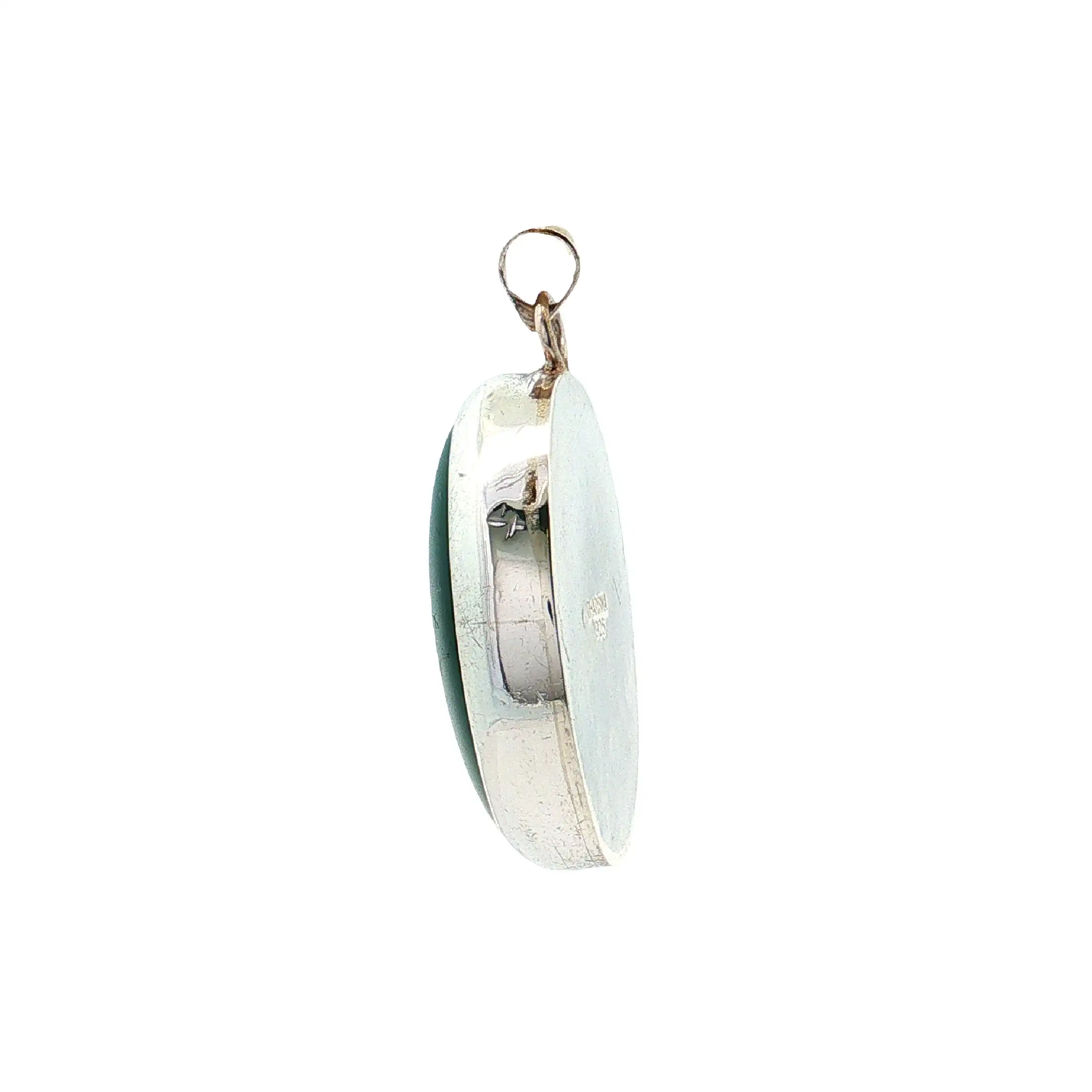 Anhänger Silber mit grünem Onyx