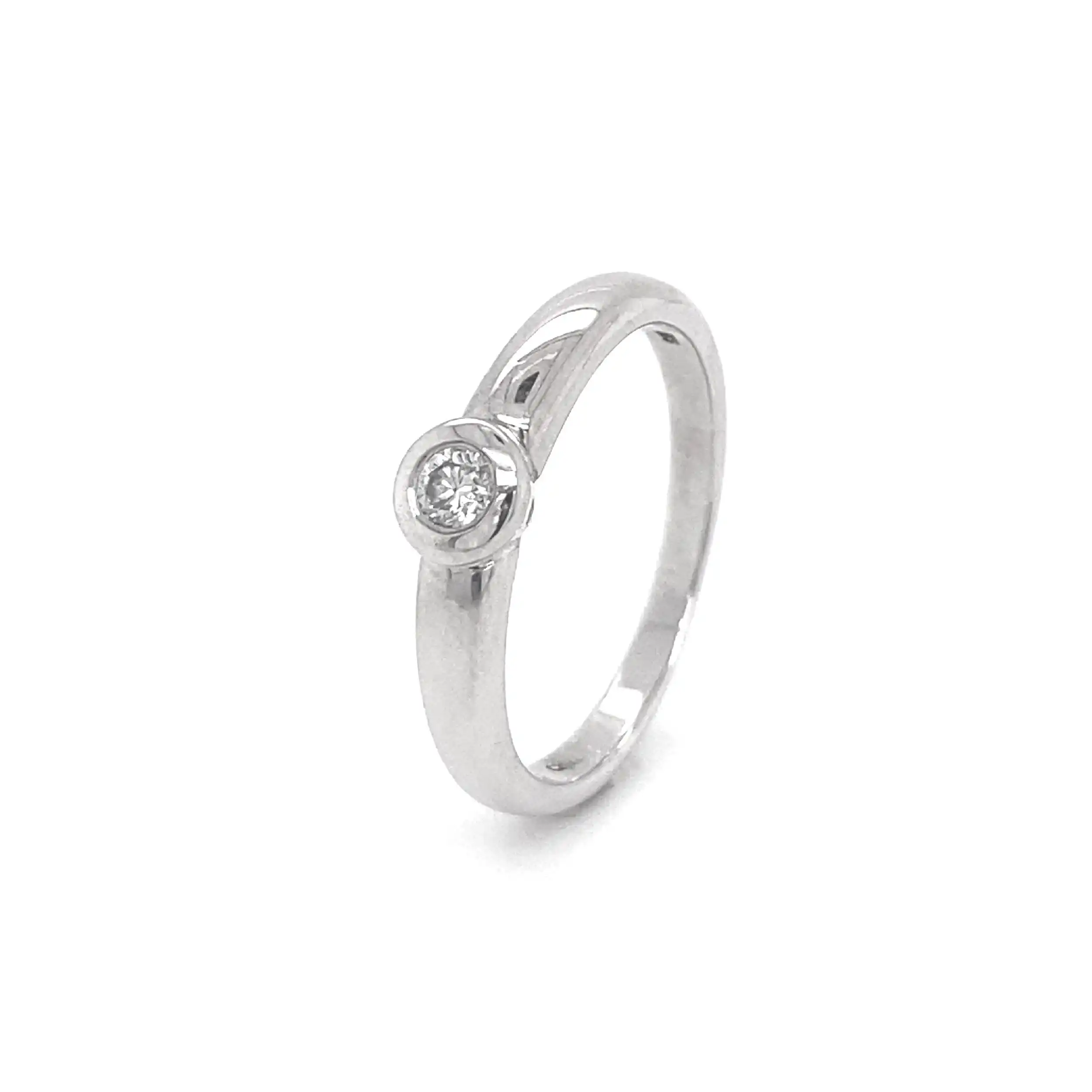 Ring Weißgold mit Brillant Christ