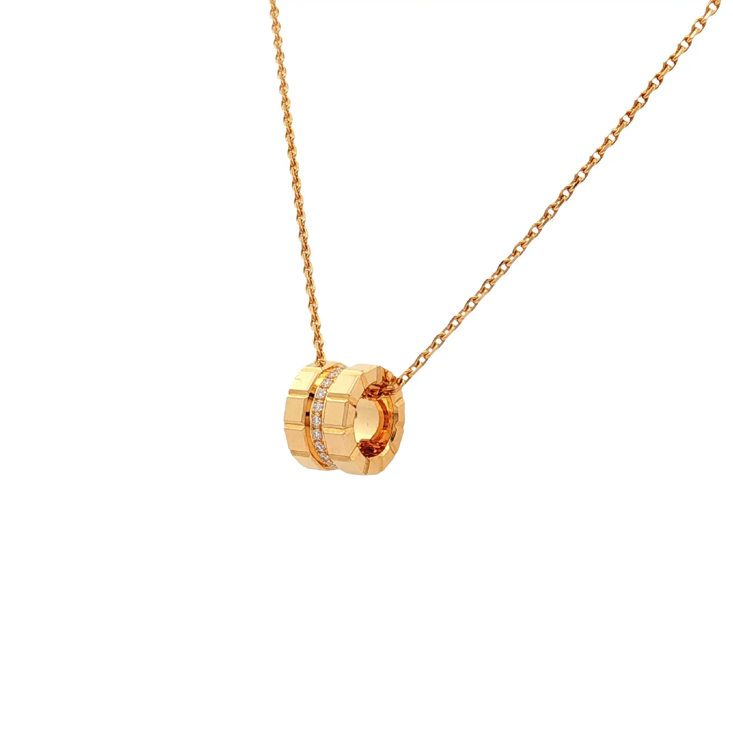 Kette mit Anhänger Chopard Ice Cube Gelbgold mit Brillanten Kette mit Anhänger Chopard Ice Cube Gelbgold mit Brillanten