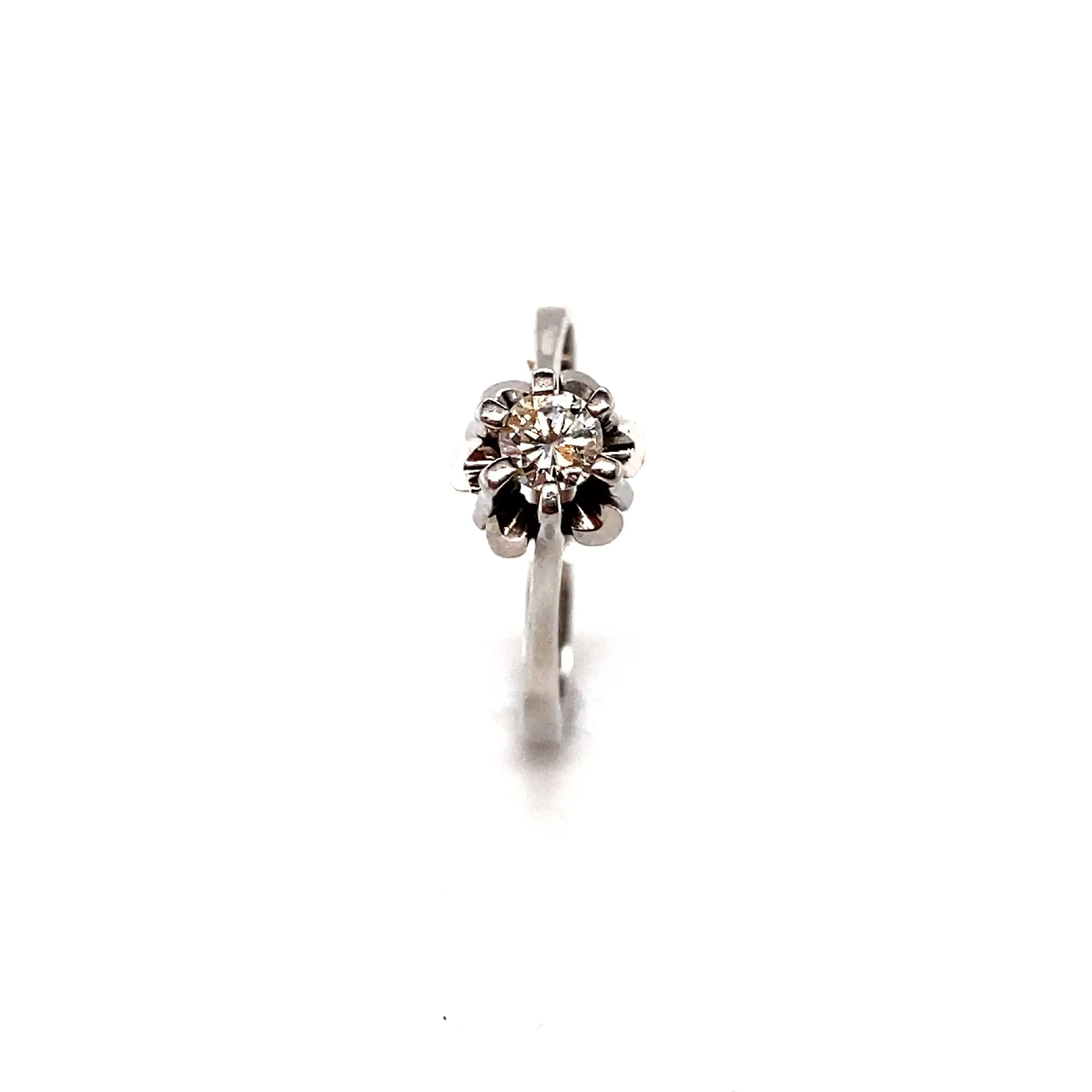 Ring Weißgold mit Brillant, graviert mit 0,33ct Ring Weißgold mit Brillant, graviert mit 0,33ct