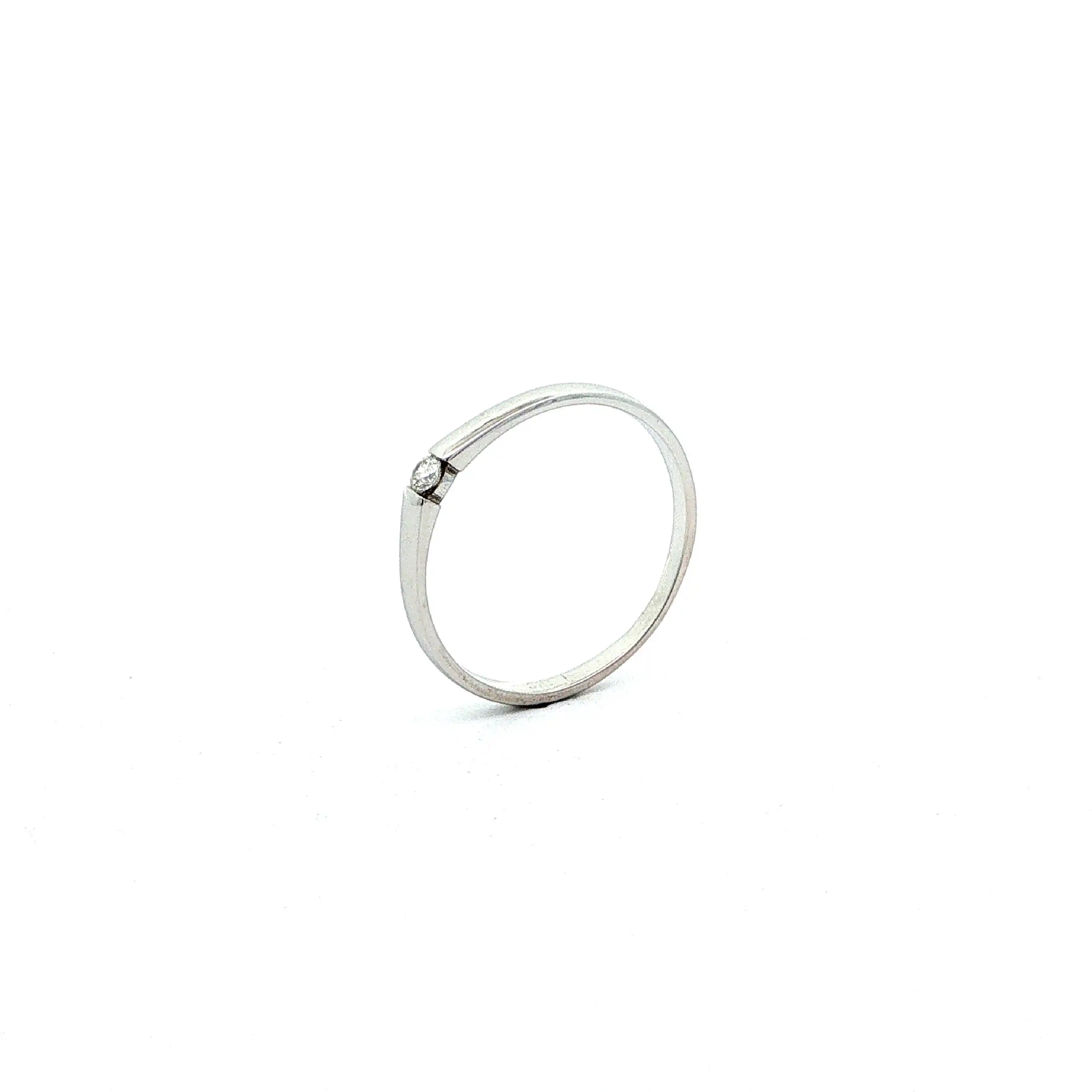 Ring Weißgold mit Brillant Ring Weißgold mit Brillant