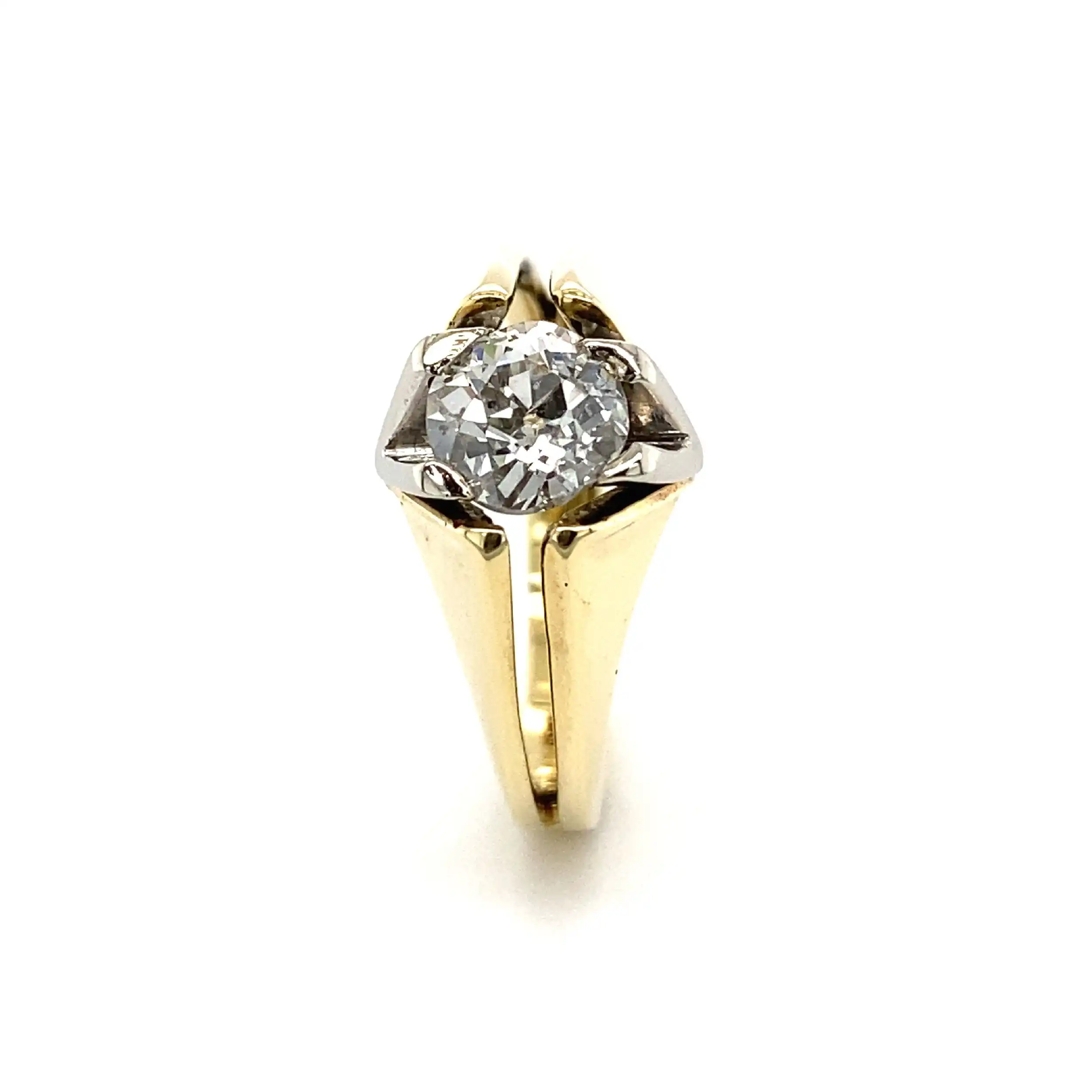 Ring Bicolor mit Altschliff-Brillant