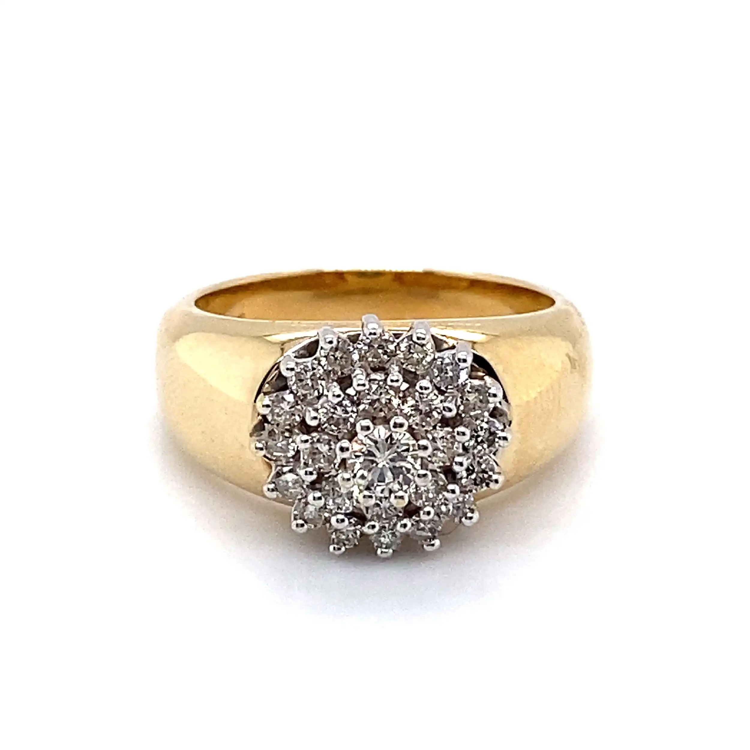 Ring Blüte Bicolor mit 25 Brillanten Ring Blüte Bicolor mit 25 Brillanten