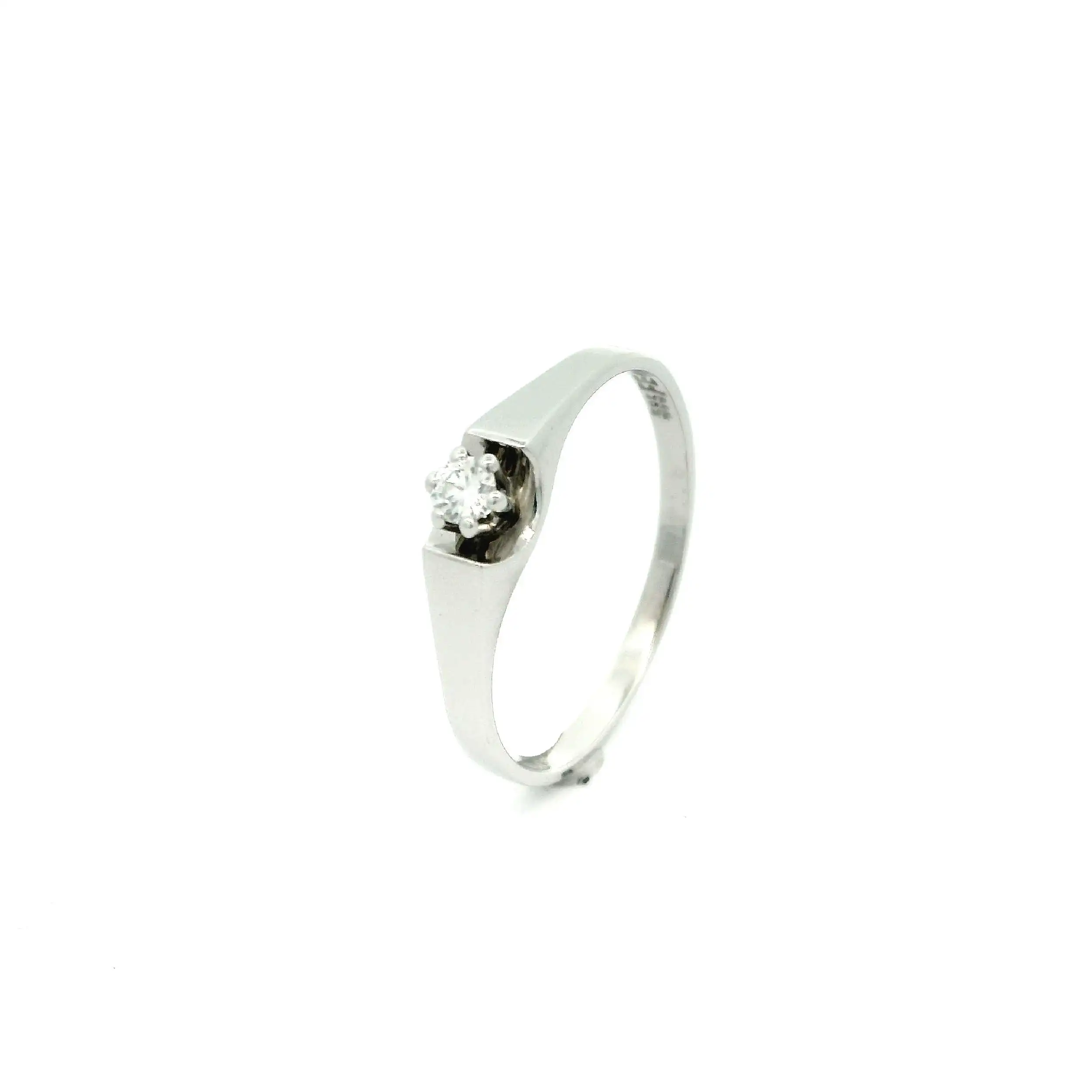 Ring Weißgold mit Brillant Ring Weißgold mit Brillant