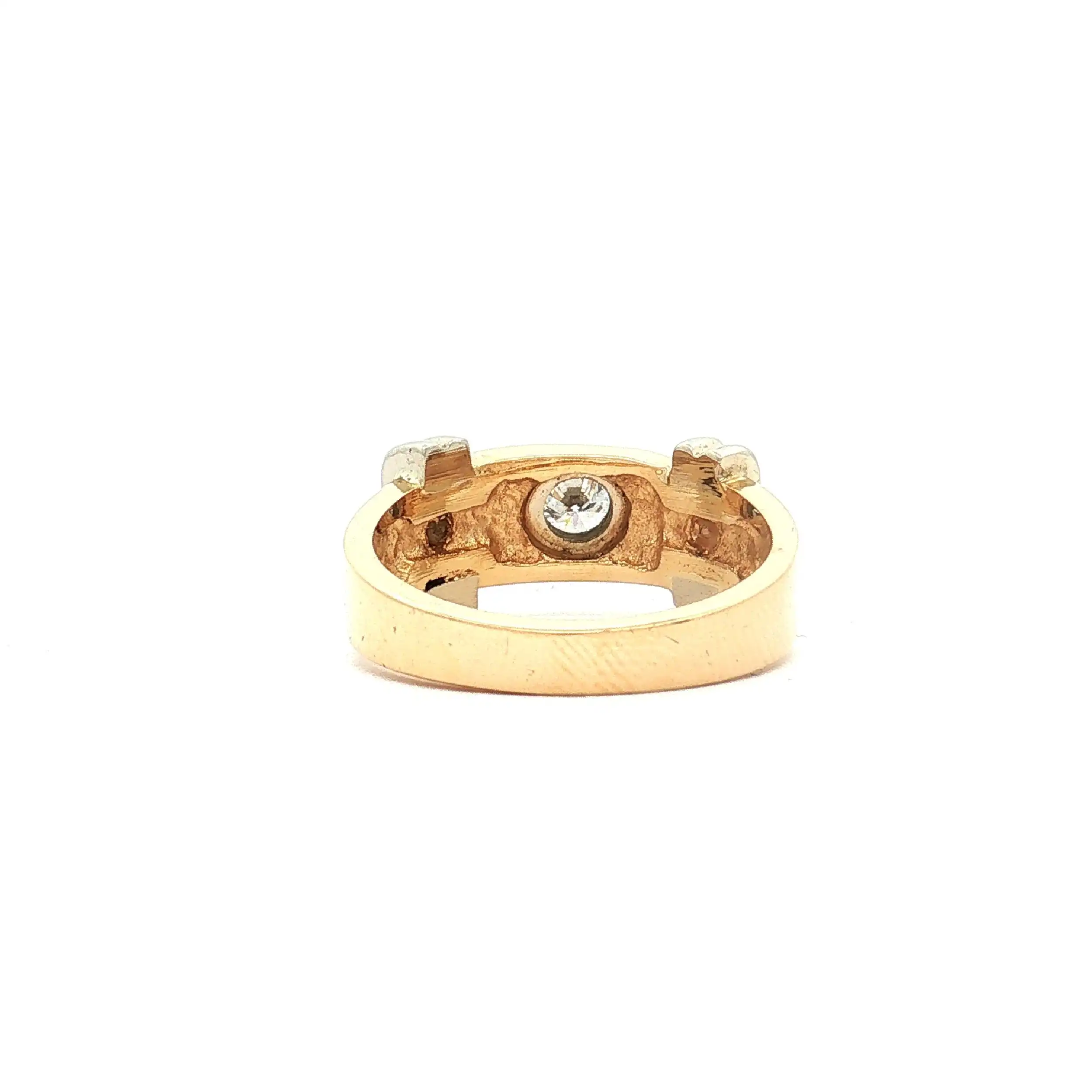 Ring Bicolor mit Brillant Solitär