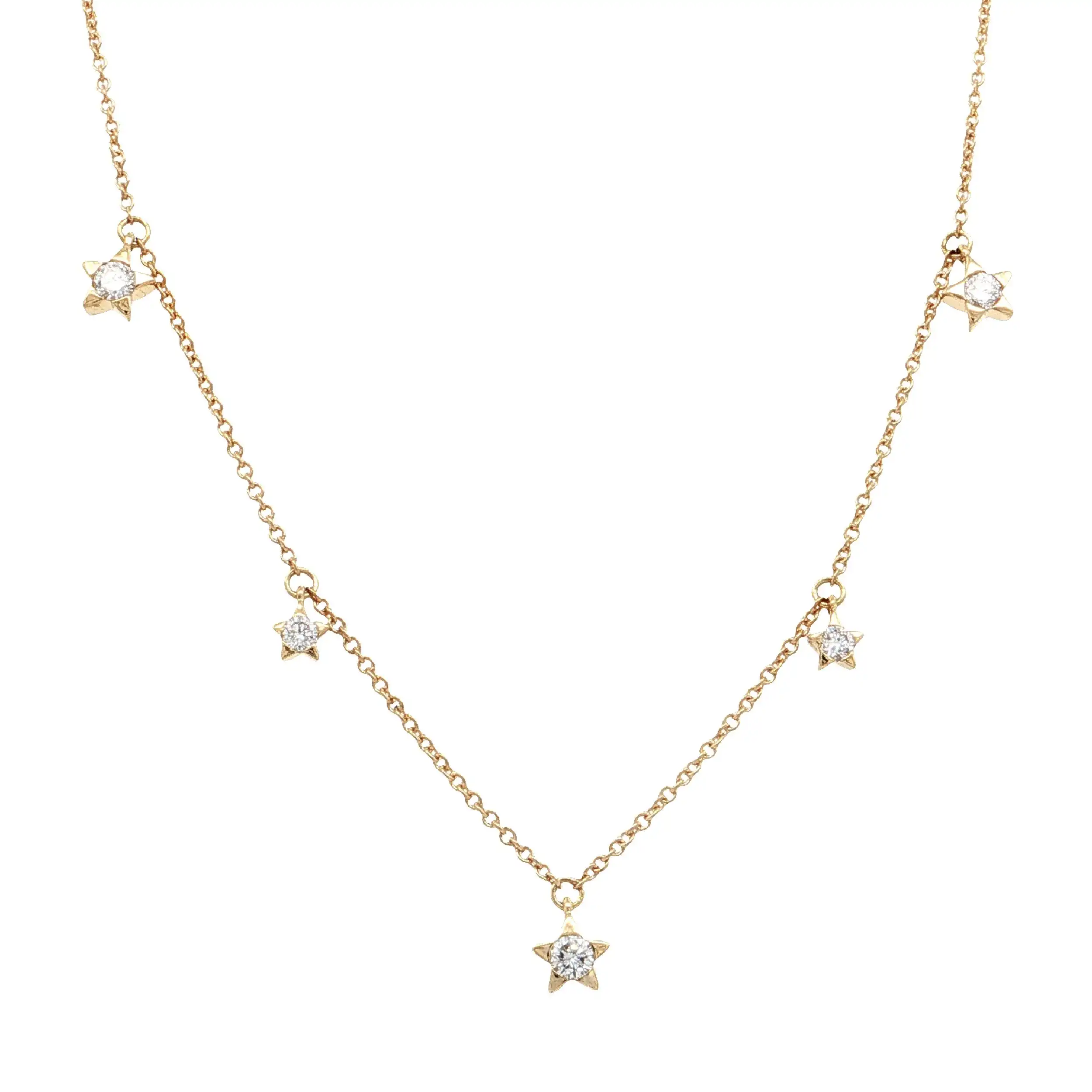 Ankercollier Gelbgold "Stern" mit Brillanten Ankercollier Gelbgold "Stern" mit Brillanten