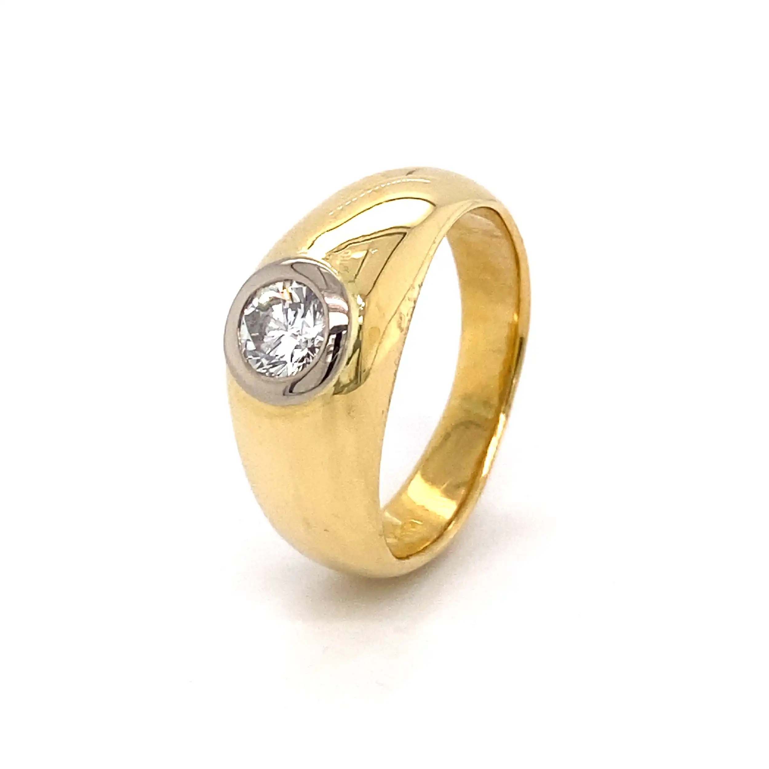 Solitärring Bicolor mit Brillant Solitärring Bicolor mit Brillant