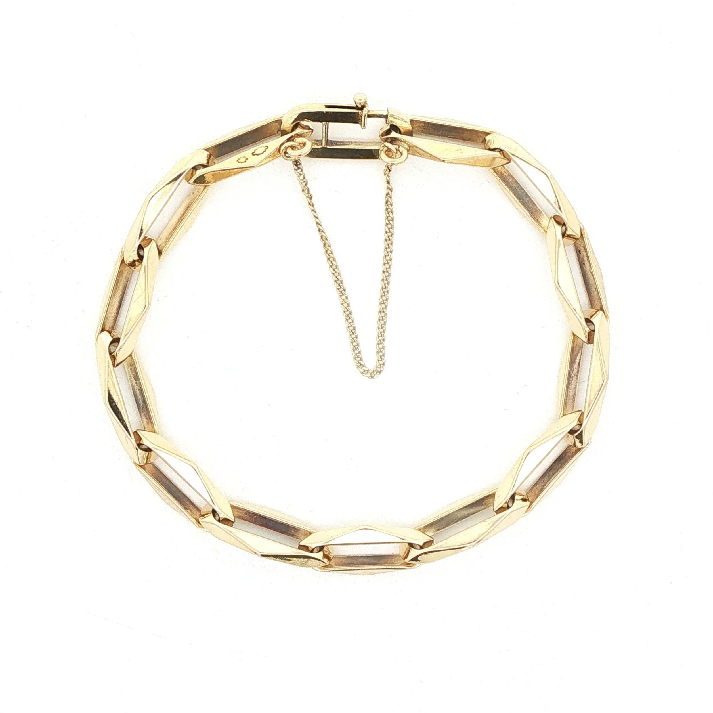 Ankerarmband Gelbgold mit Sicherheitskette
