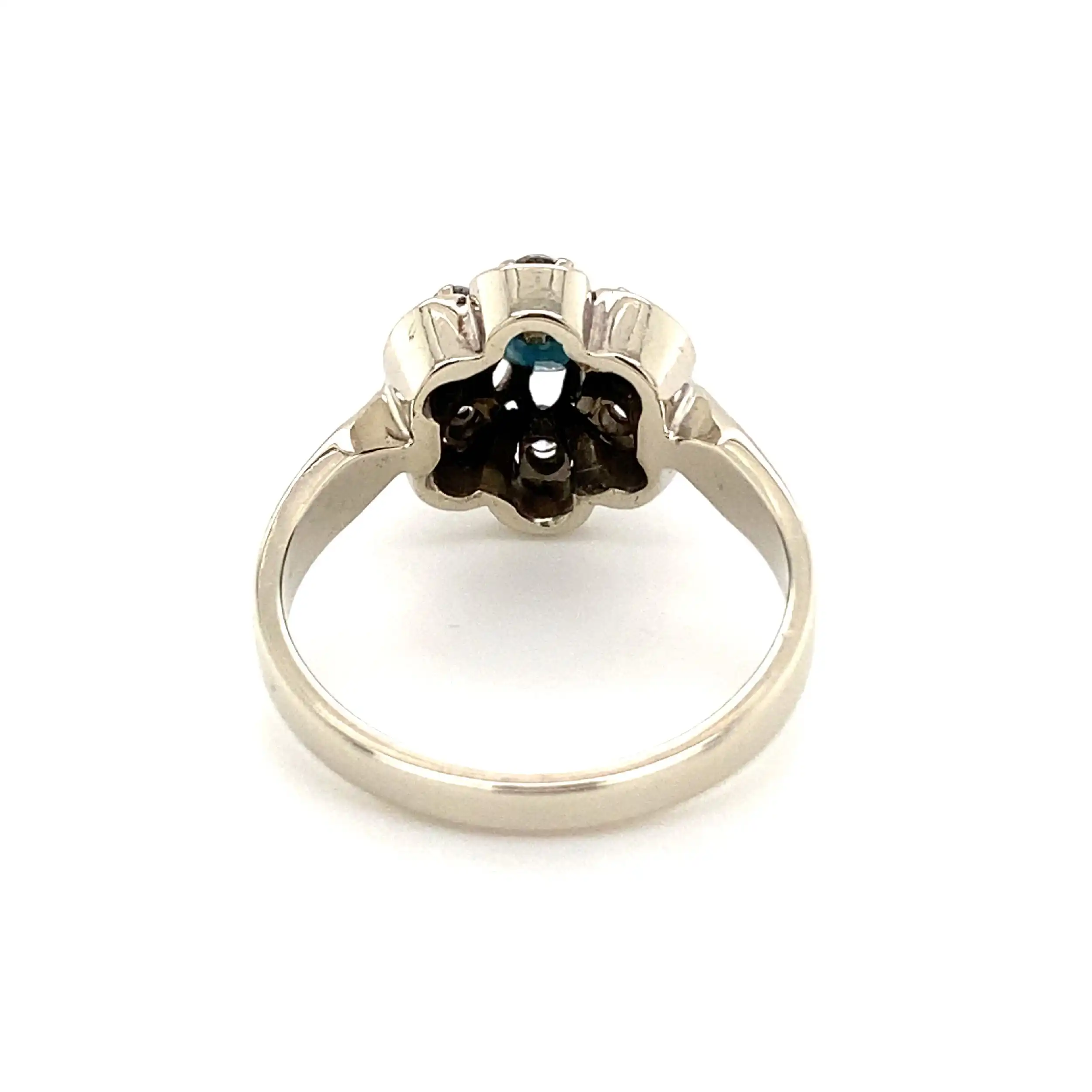 Ring Weißgold mit Saphir & Brillanten