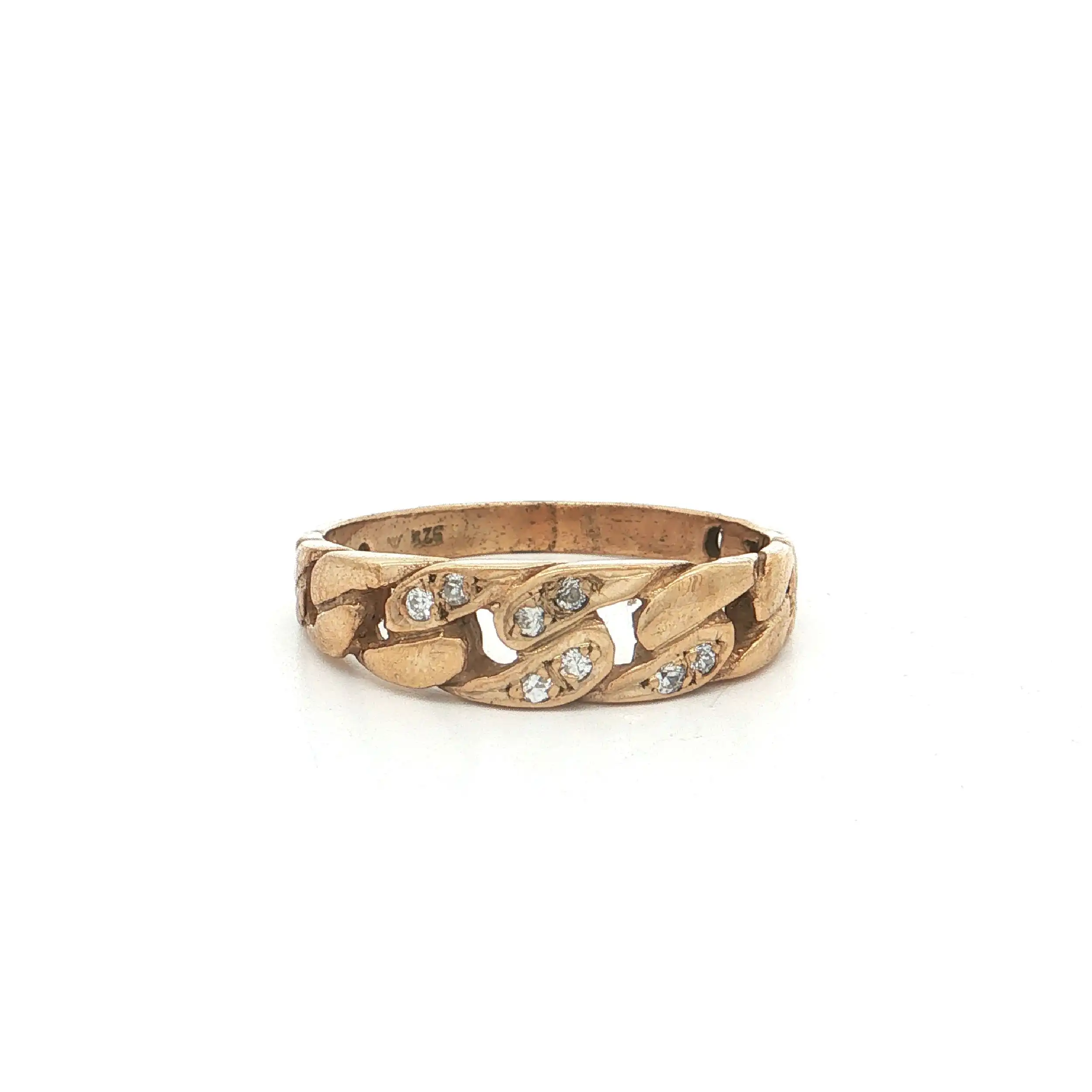 Ring Silber vergoldet mit Zirkonia Ring Silber vergoldet mit Zirkonia