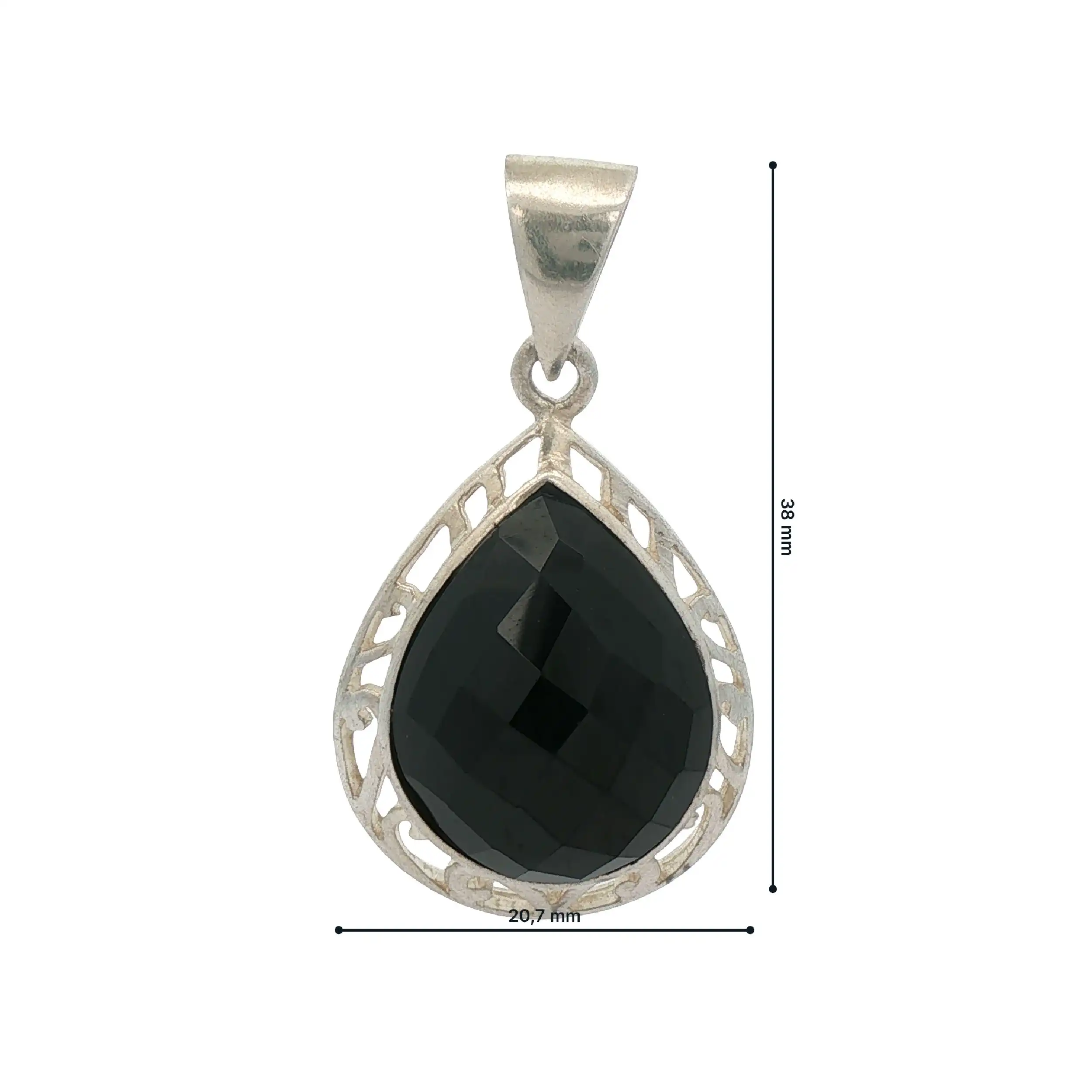 Anhänger Silber mit schwarzem Farbstein Anhänger Silber mit schwarzem Farbstein